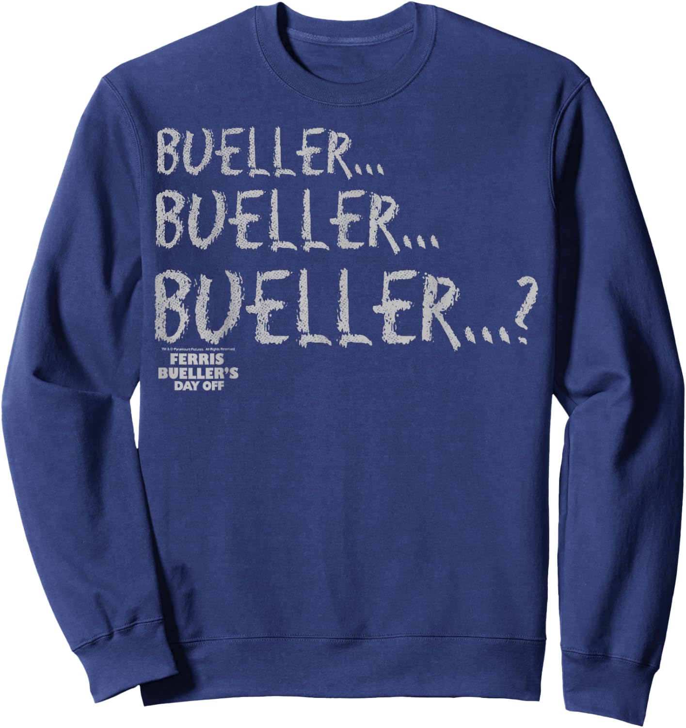 Ferris Bueller's Day Off Chalkboard Style Graphic Lines Sweatshirt - Sweatshirt | Navy
