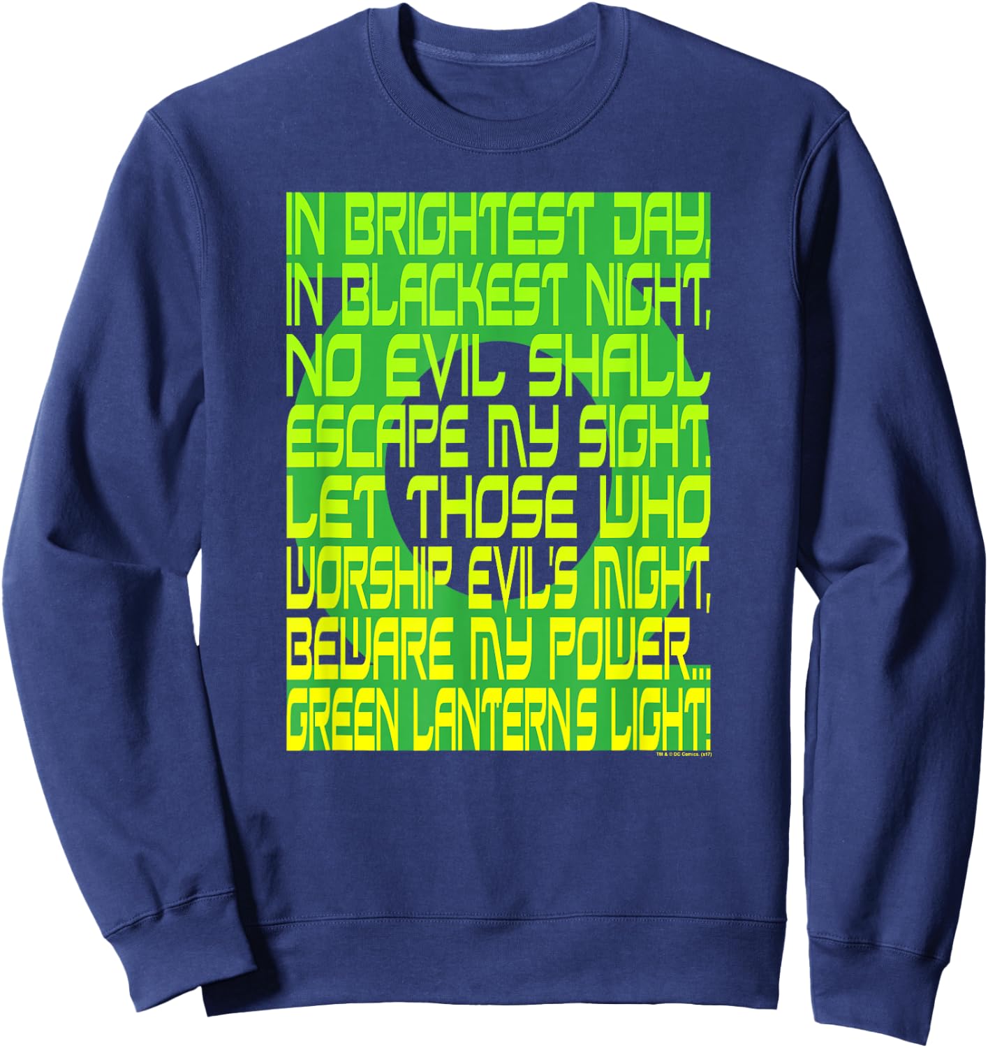 DC Comics Green Lantern Oath Black Sweatshirt - Sweatshirt | Navy