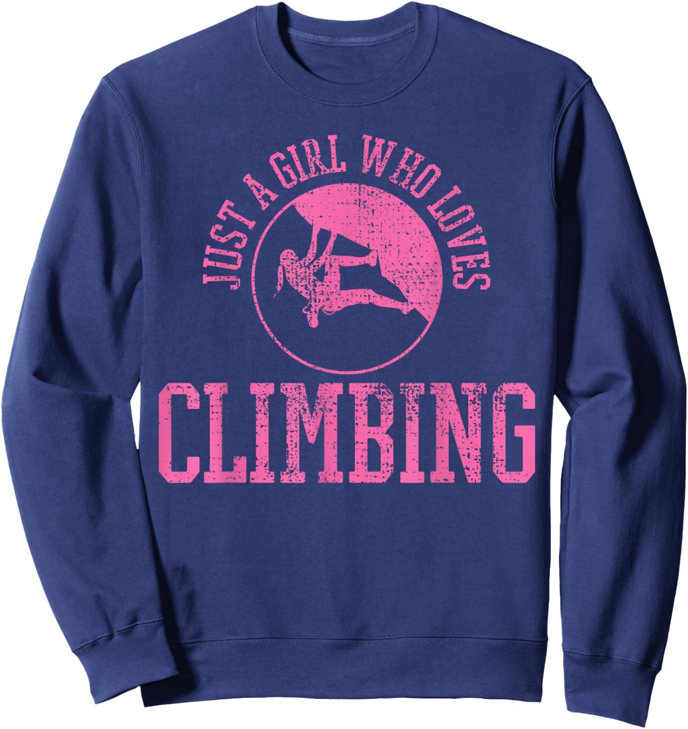 Girl Rock Climbing Bouldering Climber Sweatshirt - Sweatshirt | Navy