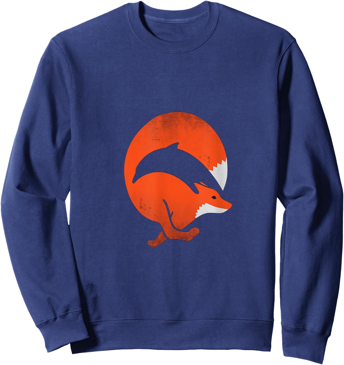 Red Fox & Dolphin T Shirt Sweatshirt - Sweatshirt | Navy