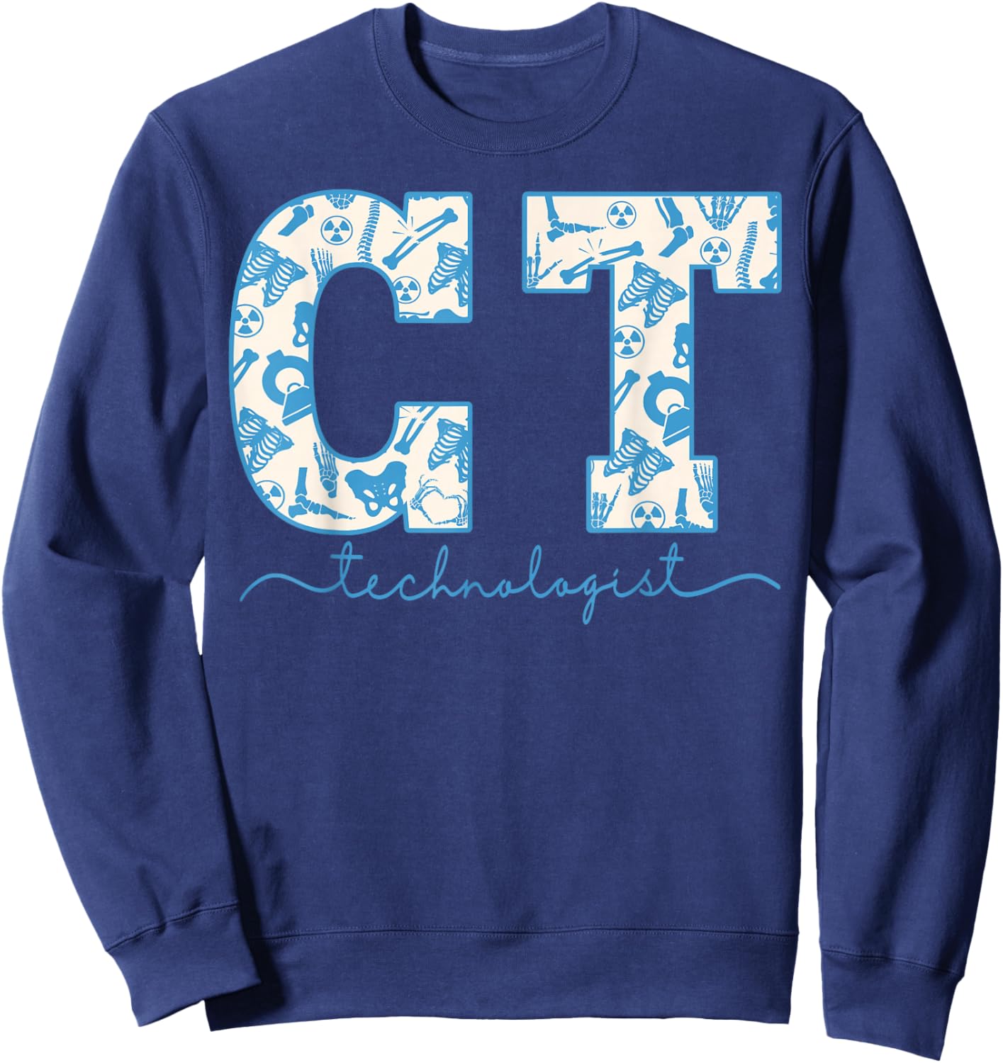 Skeleton CT Technologist CAT Scan Tech Radiology Department Sweatshirt - Sweatshirt | Navy