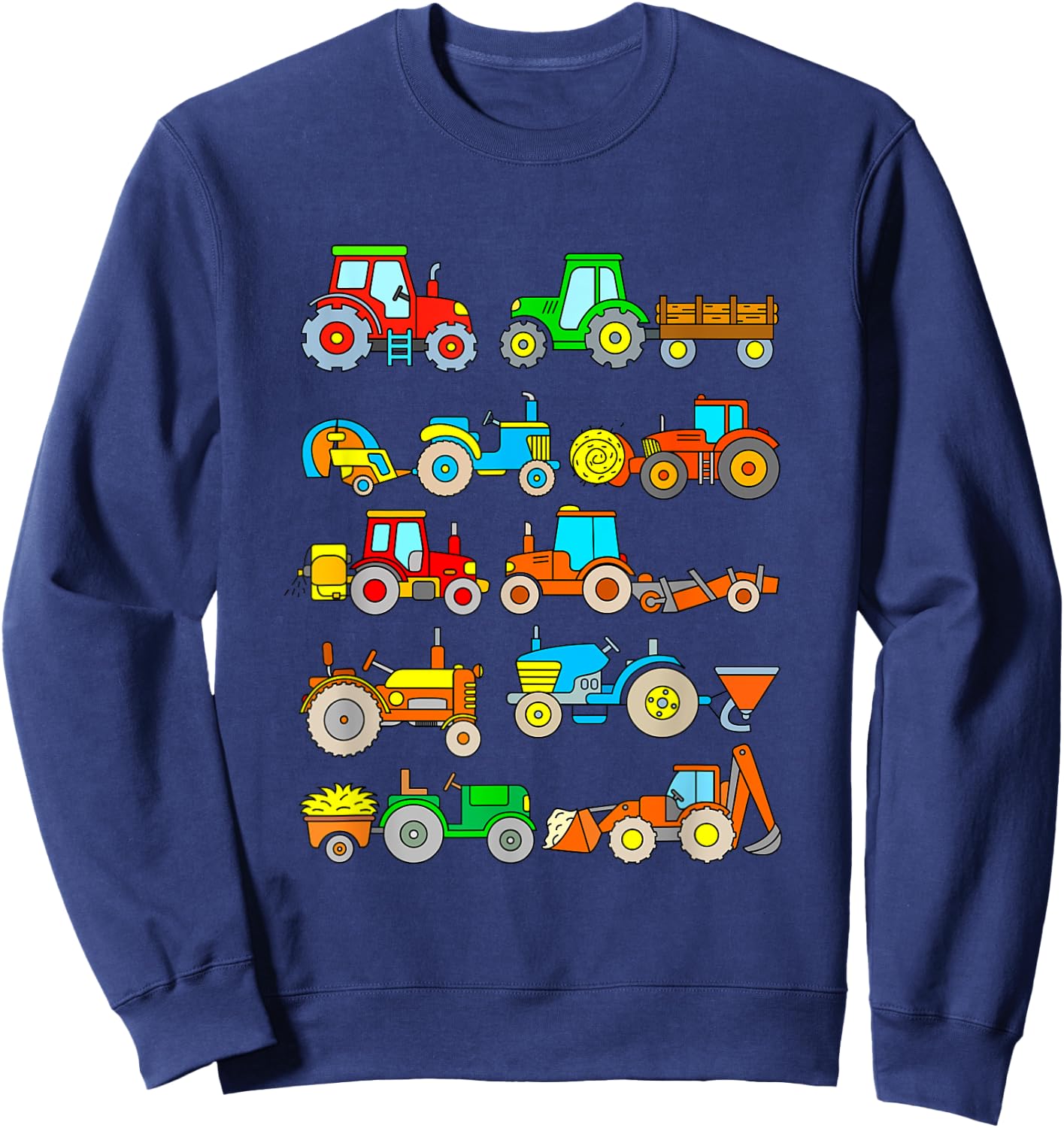 Tractor Toddler Boys Kids Farm Sweatshirt - Sweatshirt | Navy