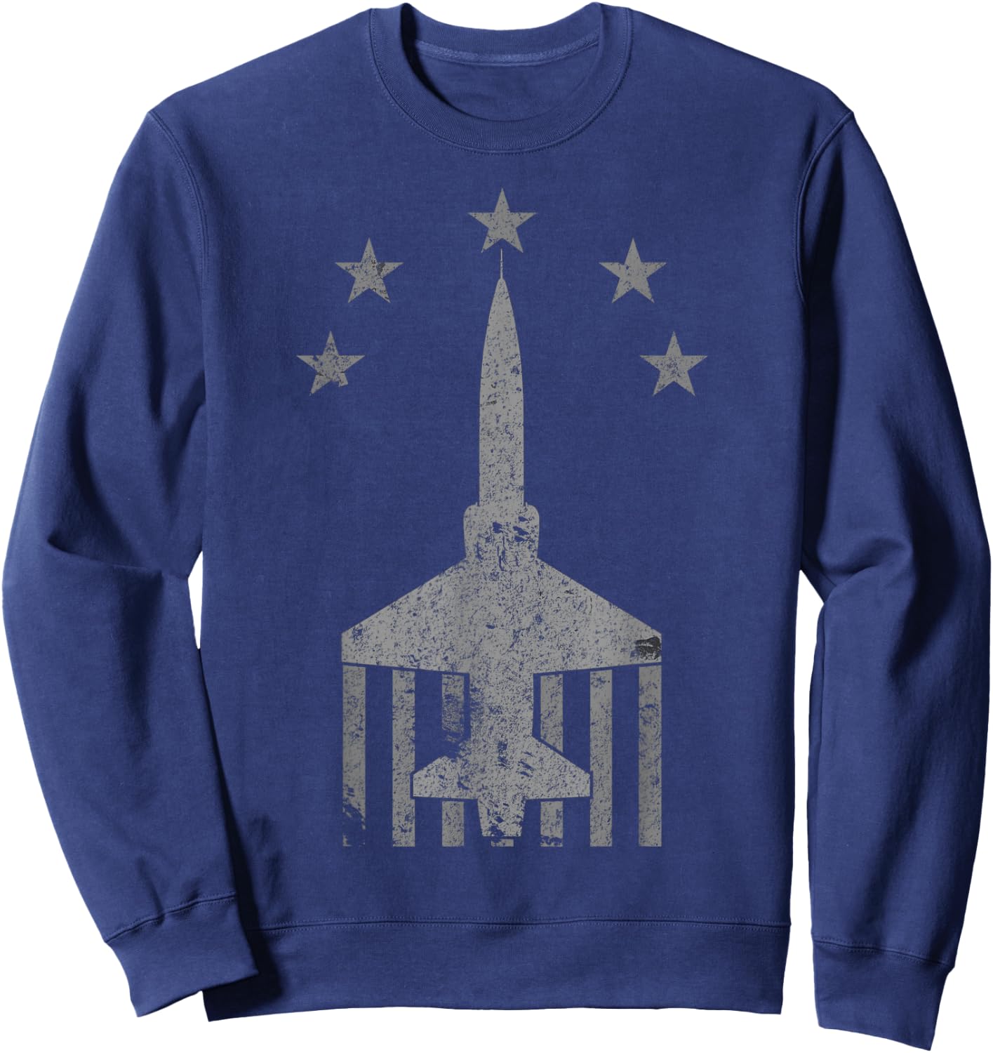 T-38 Talon Jet Trainer Airplane Vintage Stars & Bars Sweatshirt - Sweatshirt | Navy