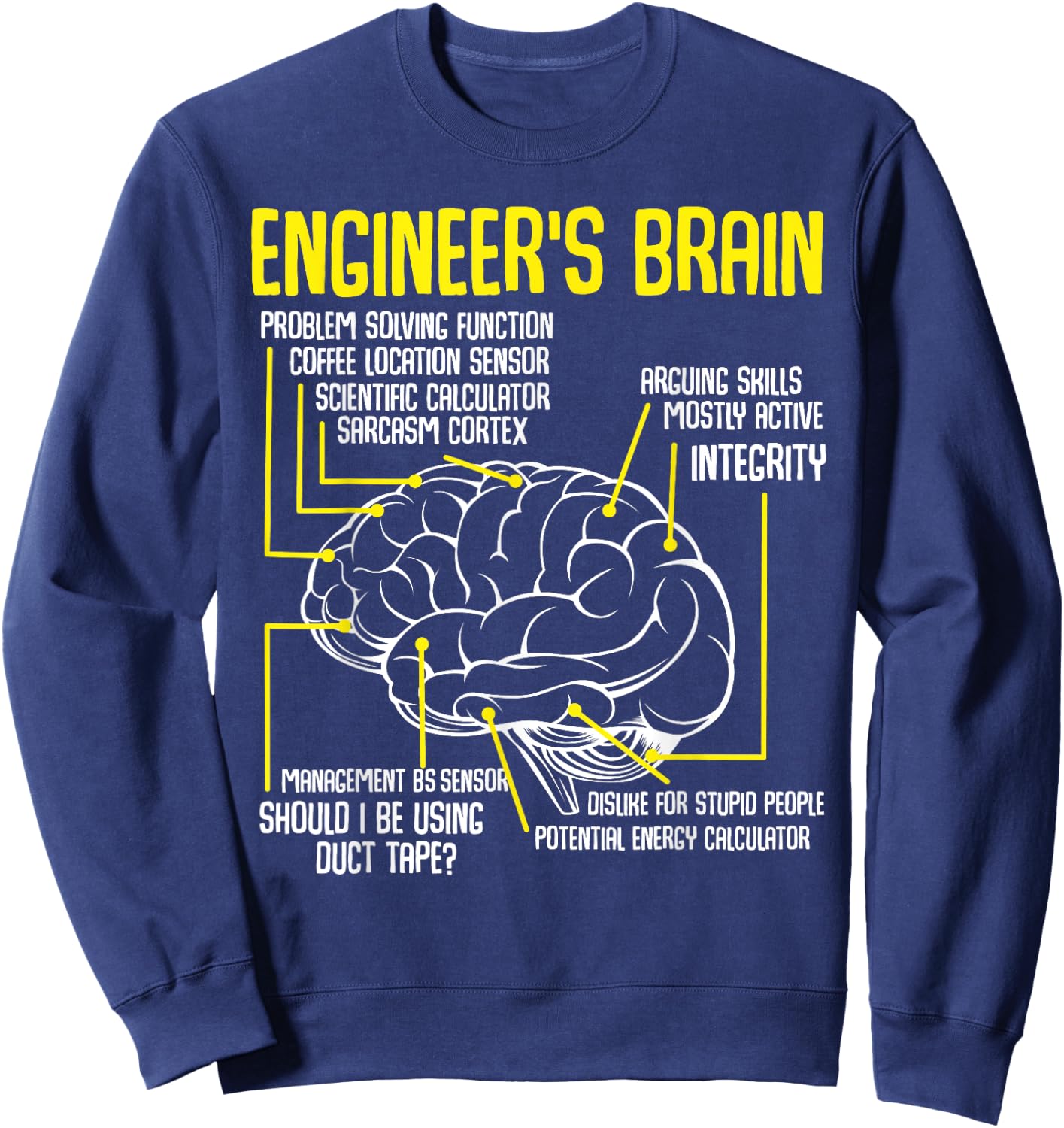 Engineer's Brain Engineering Engineering Sweatshirt - Sweatshirt | Navy