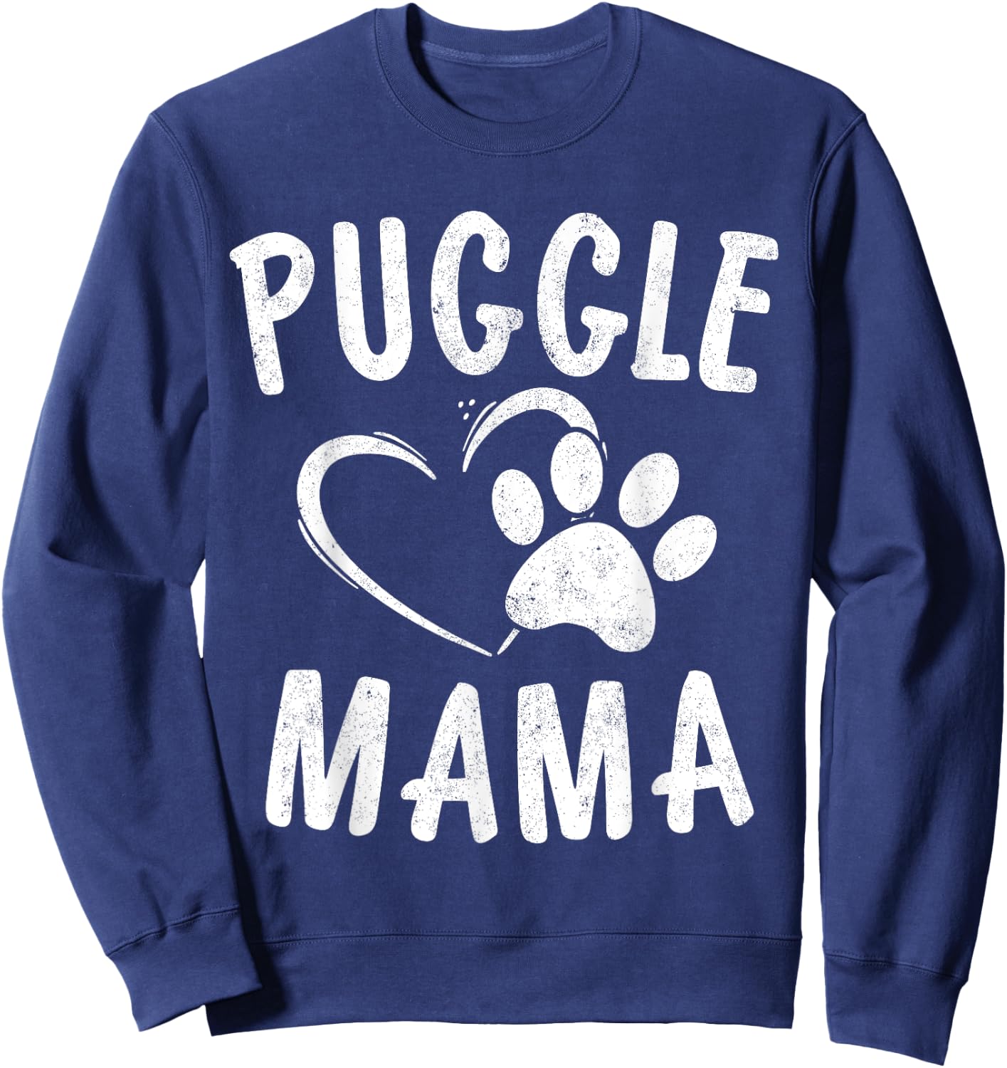Cute Puggle Mama Gift Pet Pugs Lover Apparel Dog Pug Mom Men Women Girls Kids Sweatshirt - Sweatshirt | Navy