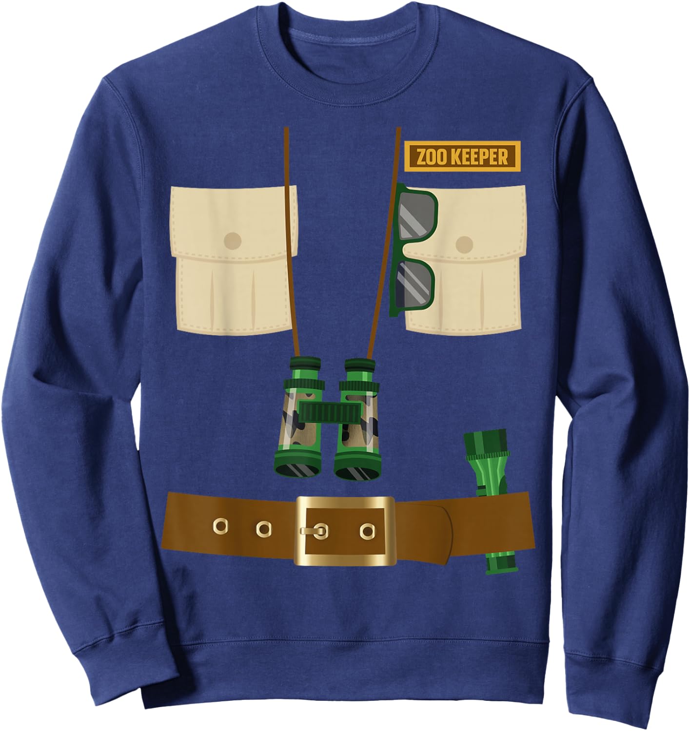 Zoo Keeper Halloween Costume DIY Gift Jungle Safari Explorer Sweatshirt - Sweatshirt | Navy