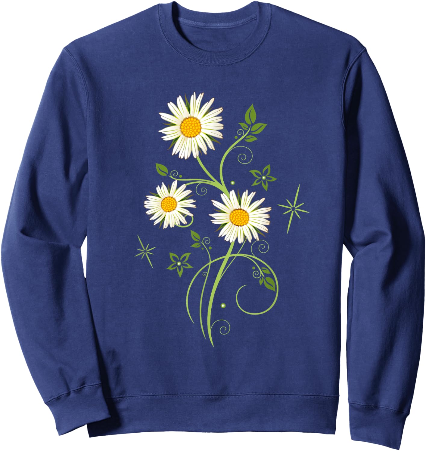 Marguerites Daisy Spring Summer Daisies Flower Shirt Sweatshirt - Sweatshirt | Navy