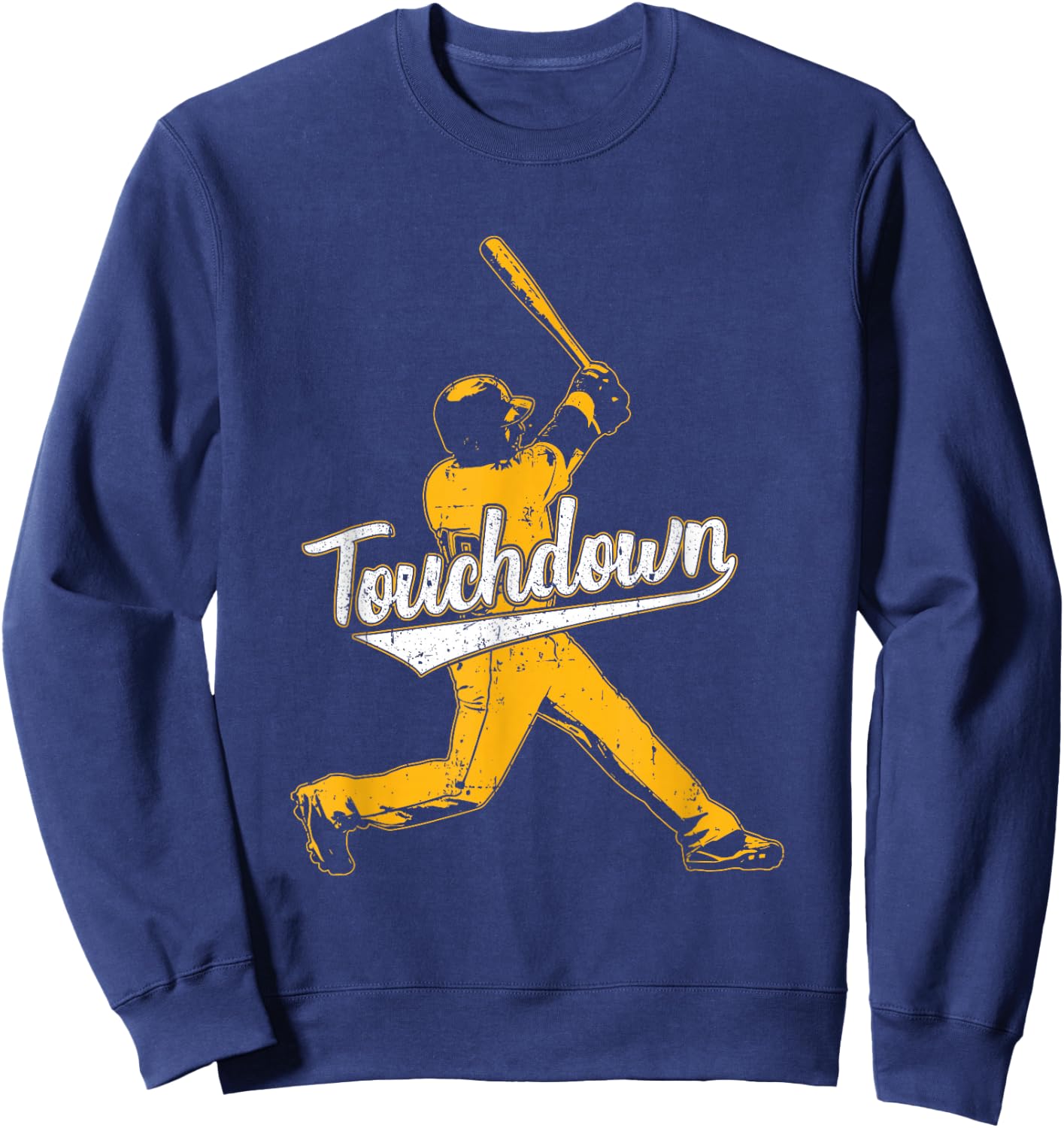 Funny Sarcastic Touchdown Baseball Football Sports Gift Sweatshirt - Sweatshirt | Navy