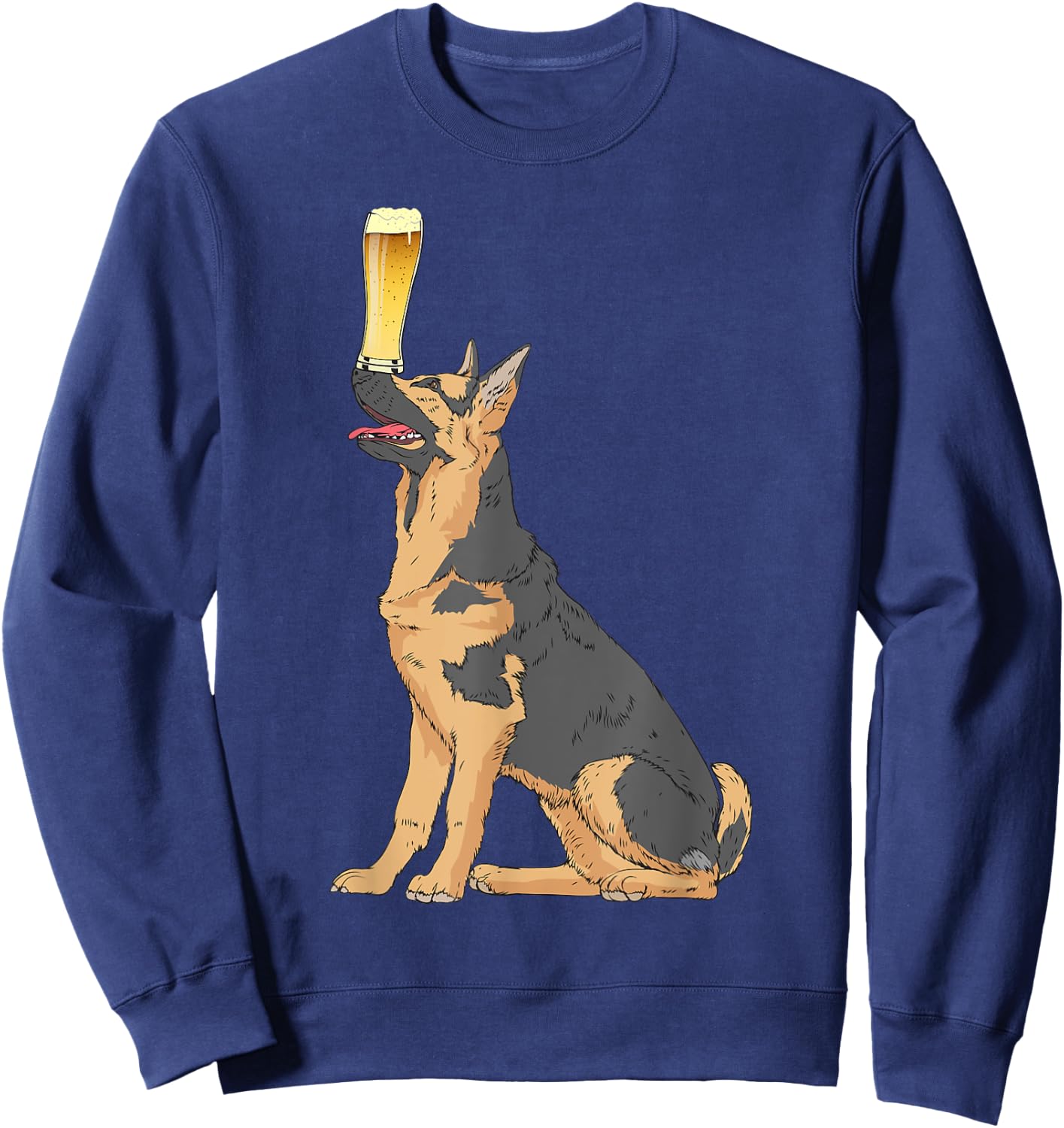 German Shepherd Vintage Dogs Shirt Craft Beer Sweatshirt - Sweatshirt | Navy