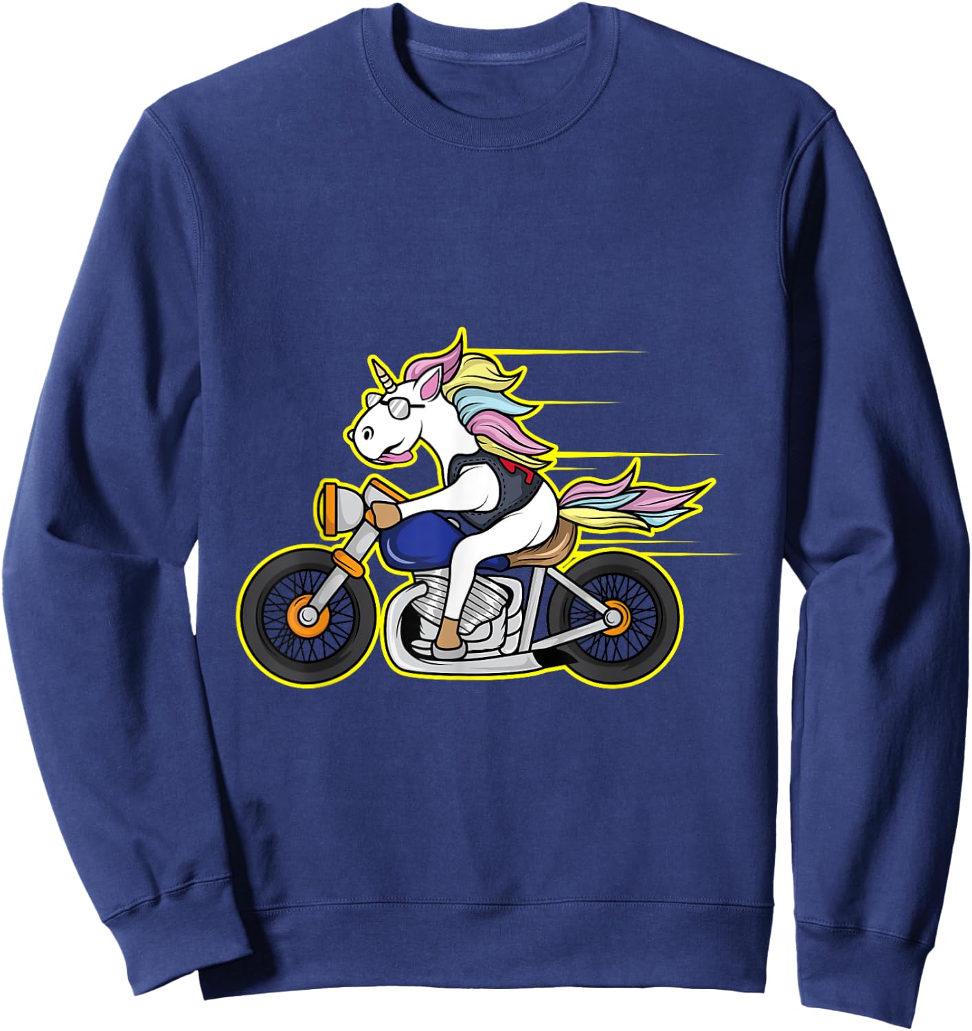 Unicorn Biker Gang Rider Motorcycle Club Shirt Sweatshirt - Sweatshirt | Navy