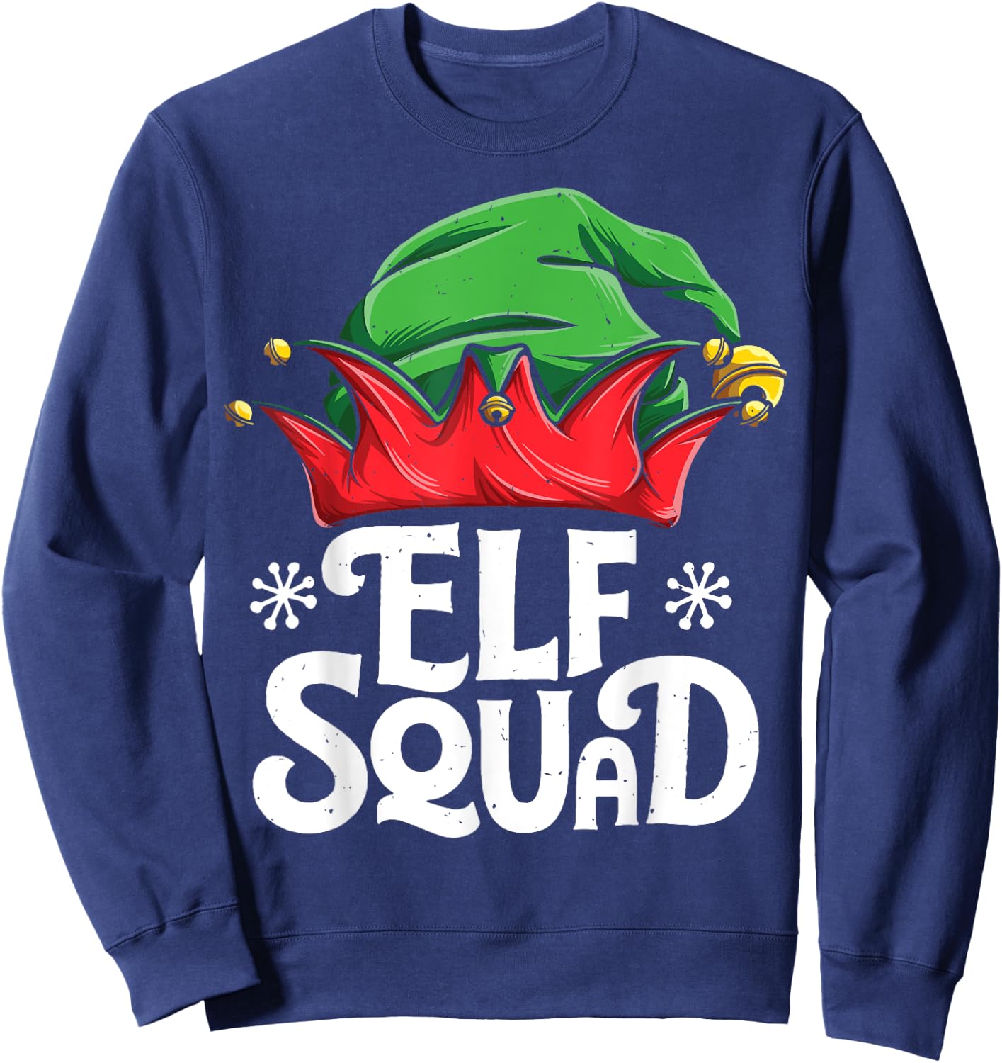 Elf Squad Christmas Funny Elves Family Matching Pyjamas Xmas Sweatshirt - Sweatshirt | Navy