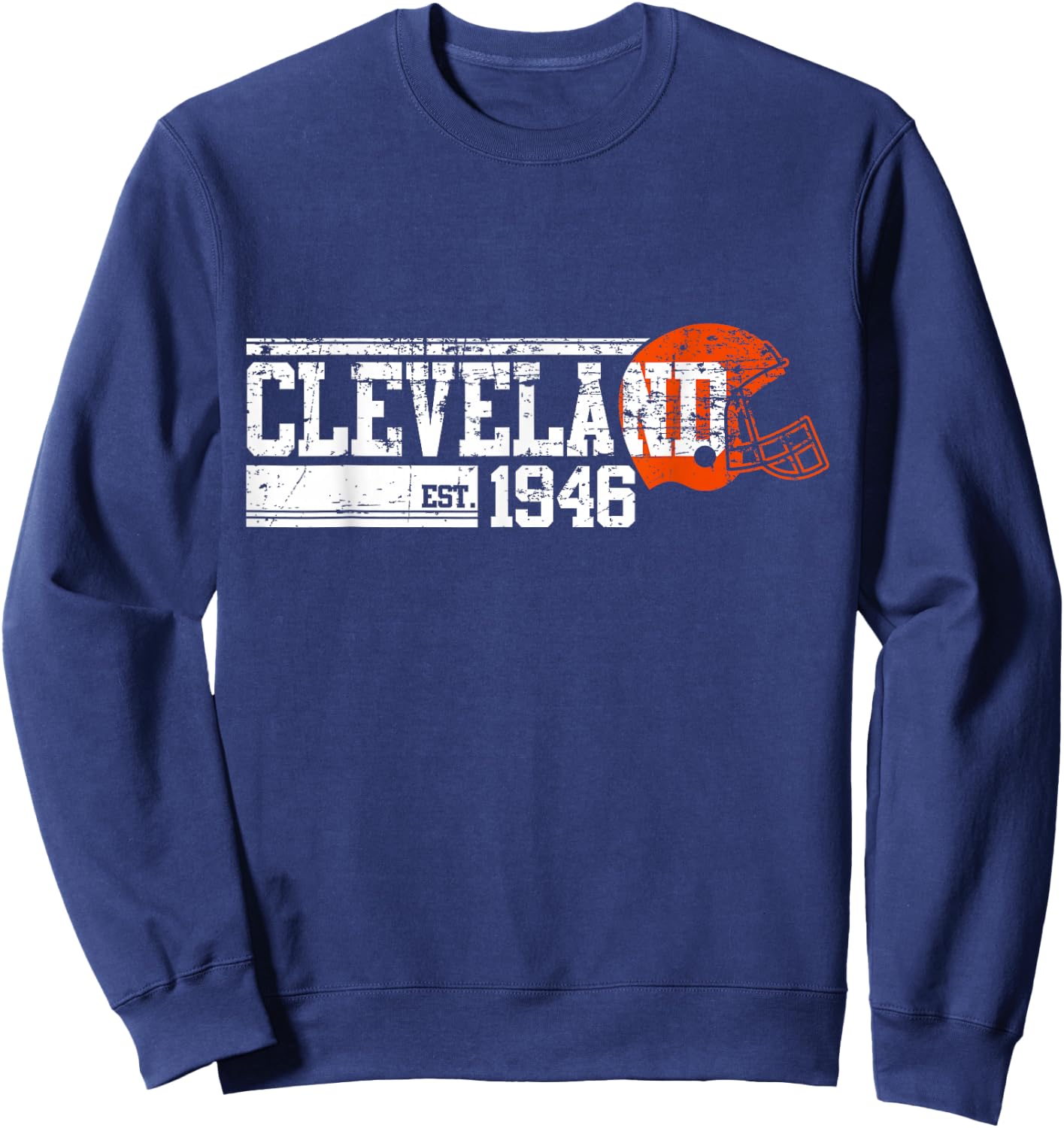 Vintage Cleveland Football Gift Sweatshirt - Sweatshirt | Navy