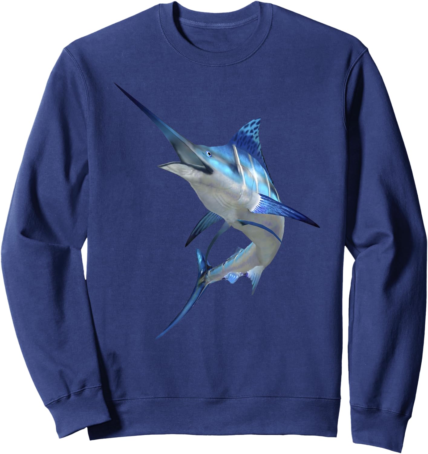 Beautiful Marlin Fish Nautical Fishing Marine Wildlife Sweatshirt - Sweatshirt | Navy