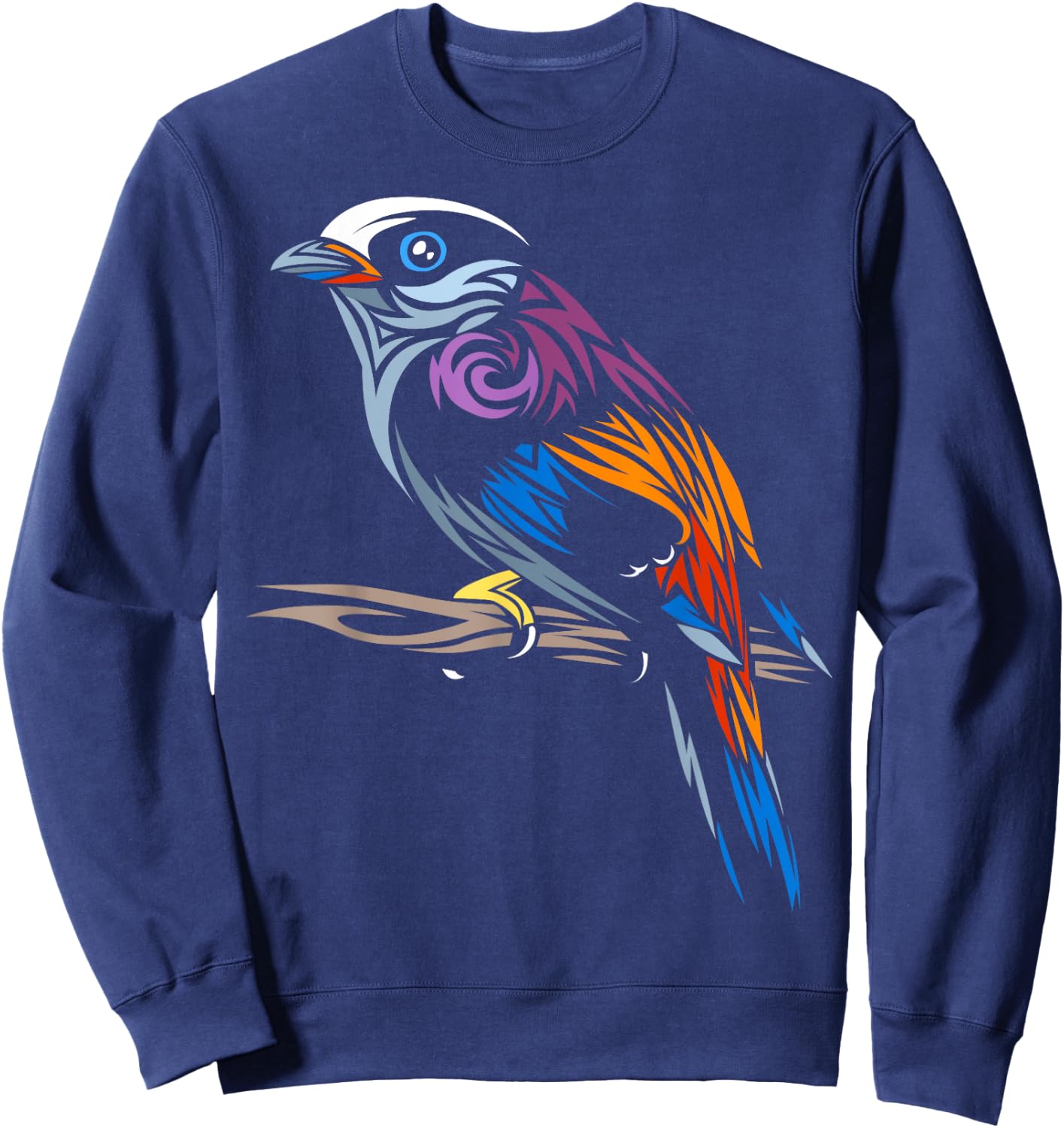 Tribal Sparrow tropical bird Sweatshirt - Sweatshirt | Navy