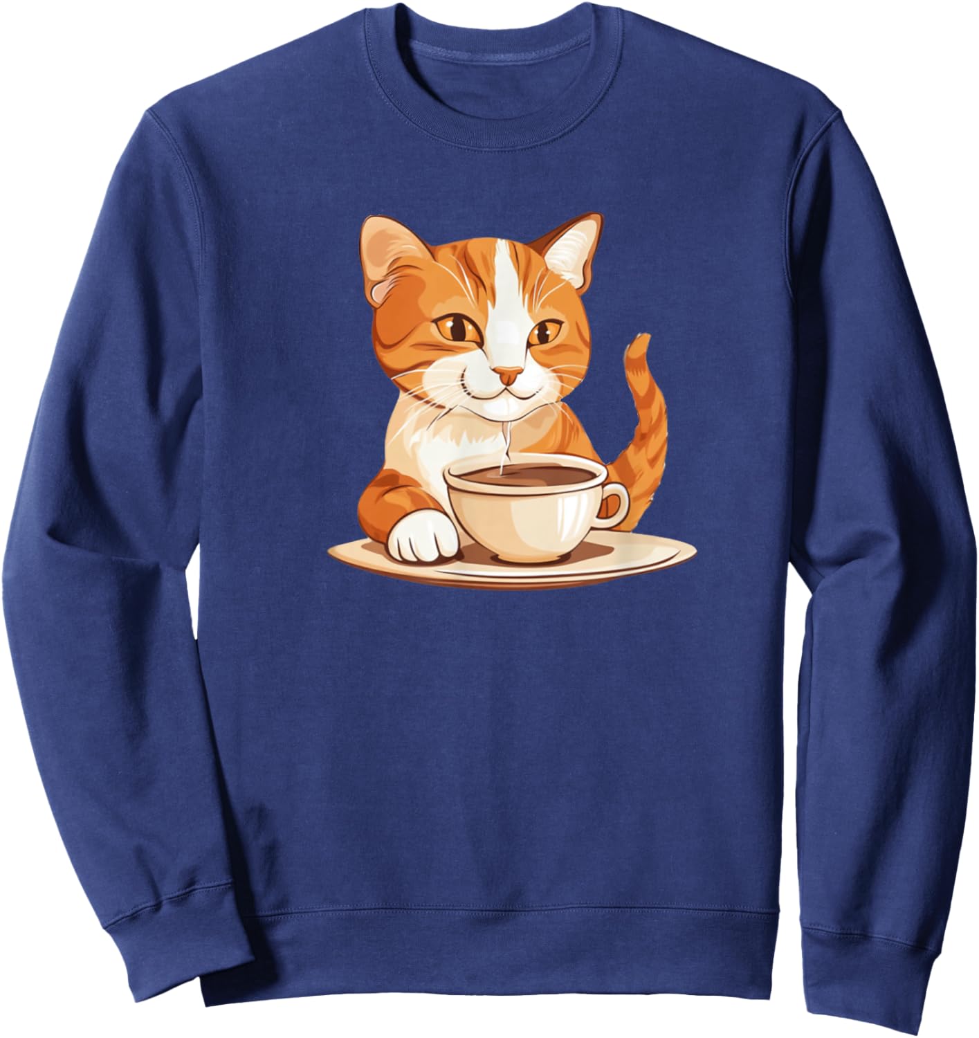 Orange Tabby Cat Cute Tabby Cats Love Sweatshirt - Sweatshirt | Navy