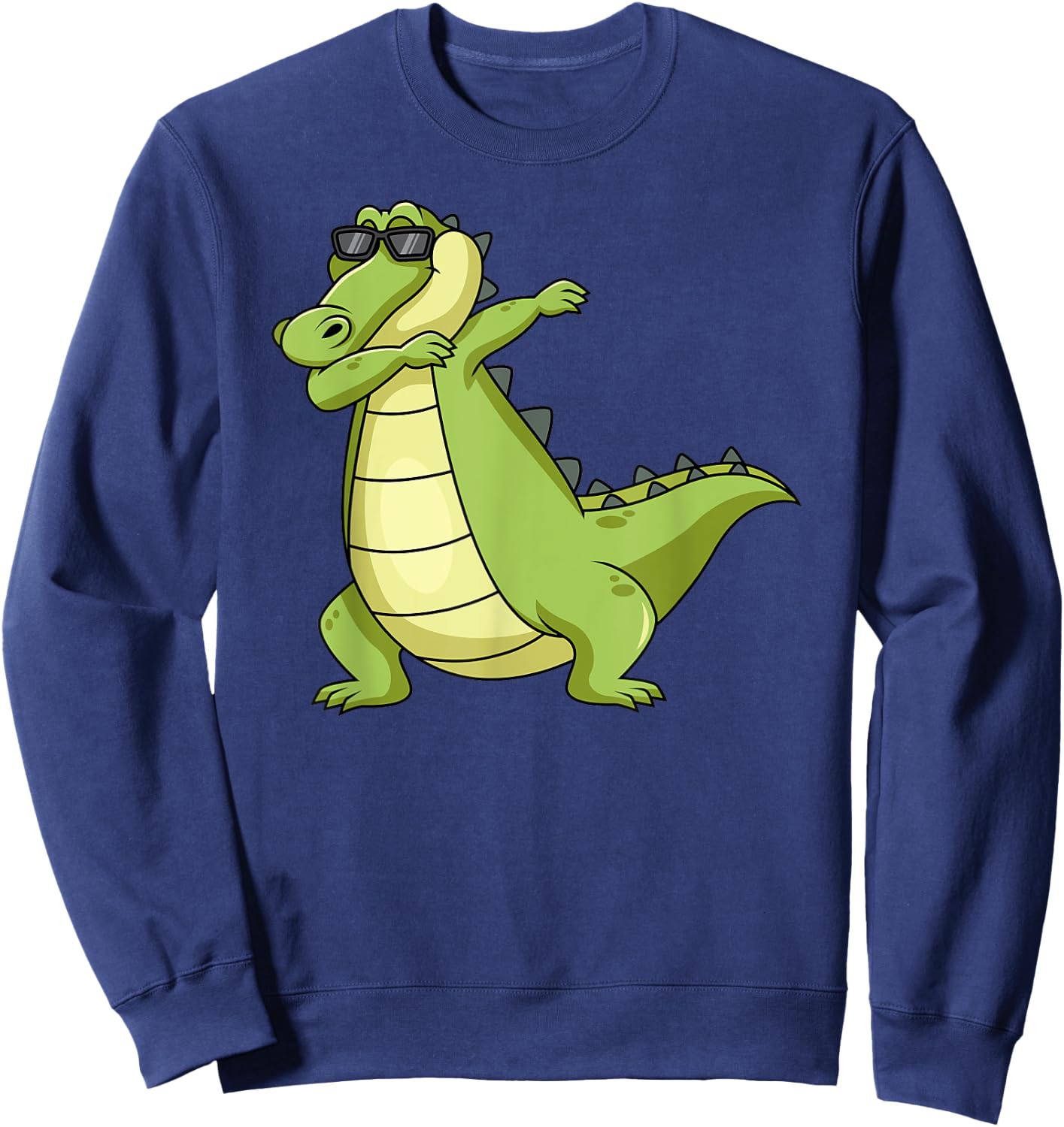 Dabbing Alligator Men Women Kids Gift Sweatshirt - Sweatshirt | Navy