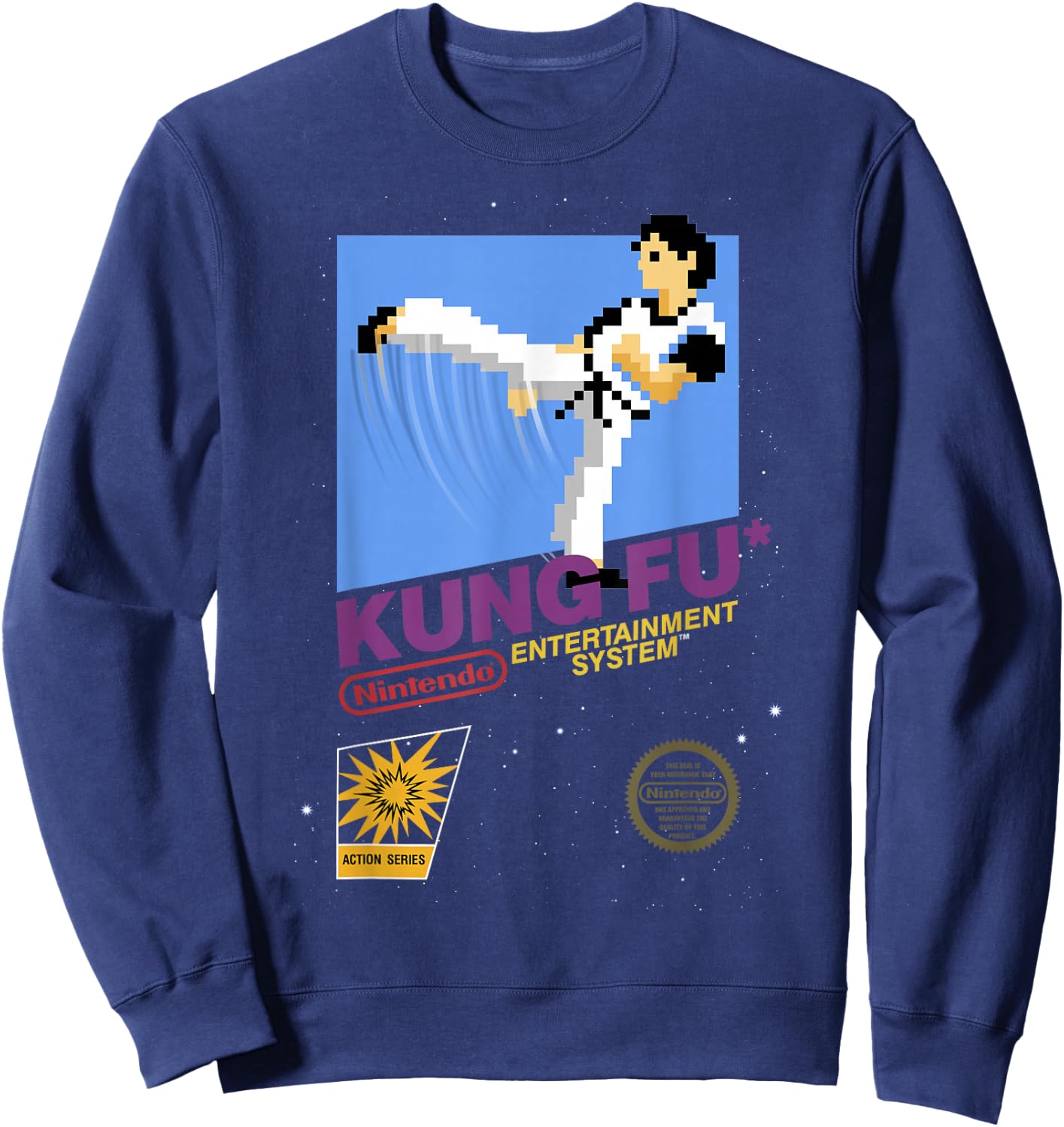 Nintendo NES Kung Fu Action Series Retro Graphic Sweatshirt - Sweatshirt | Navy
