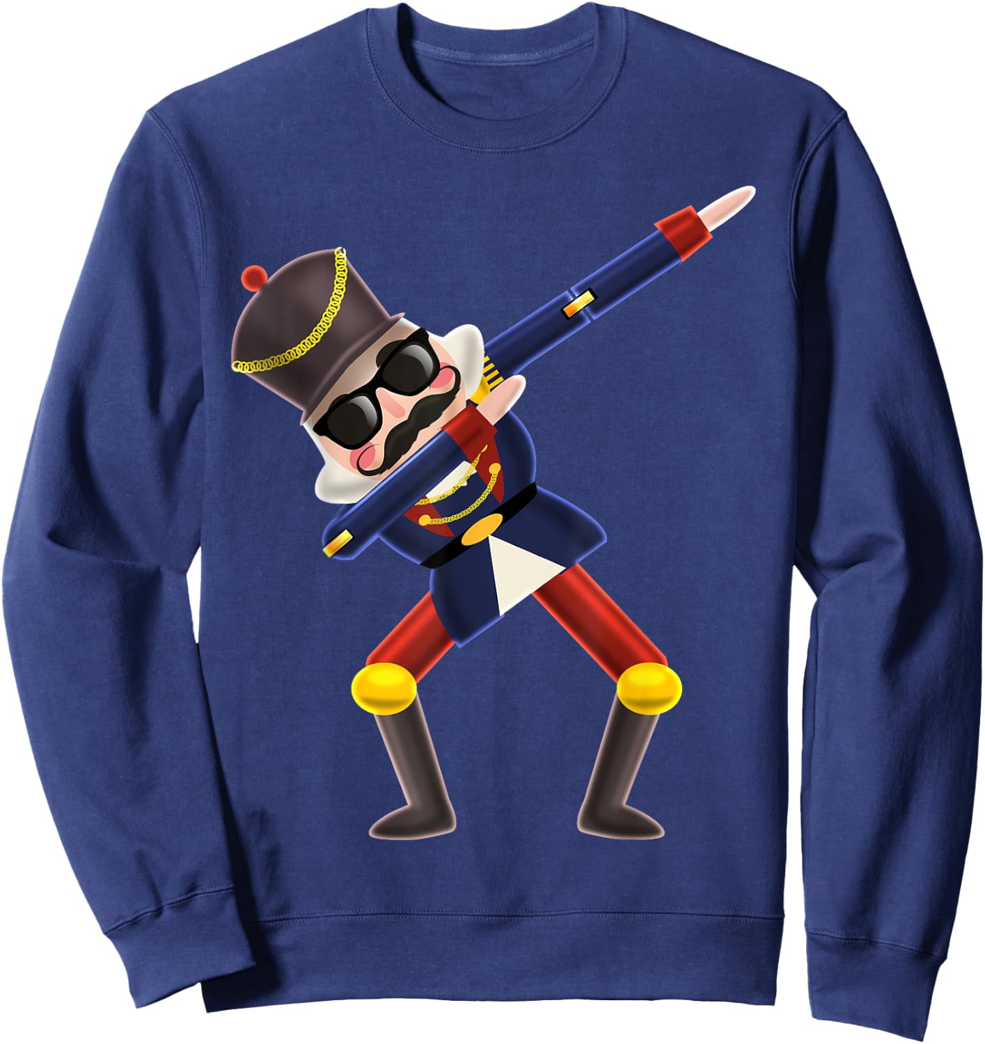 Dabbing Nutcracker Christmas Shirt Nutcracker Christmas Gift Sweatshirt - Sweatshirt | Navy
