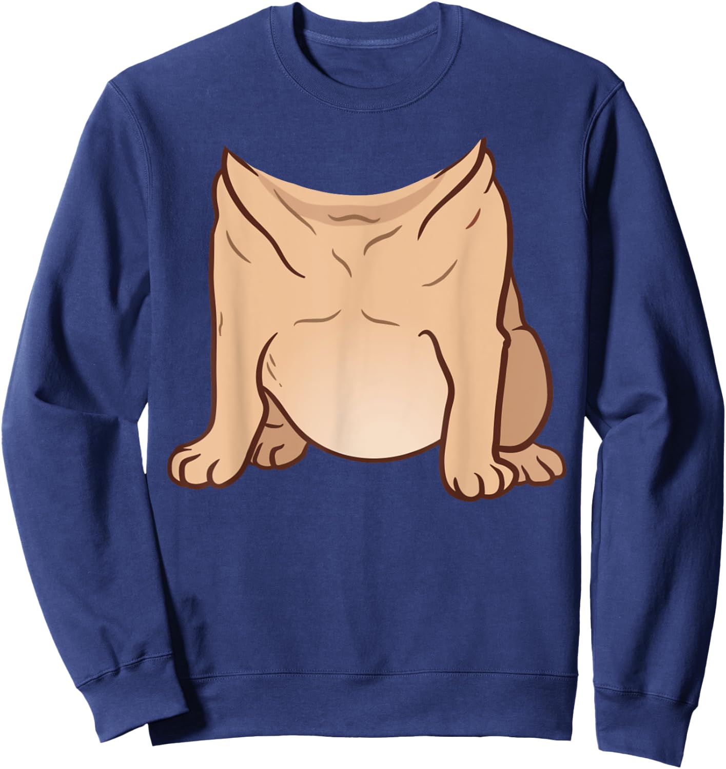Pug Costume for Halloween Animal Body Cosplay Sweatshirt - Sweatshirt | Navy