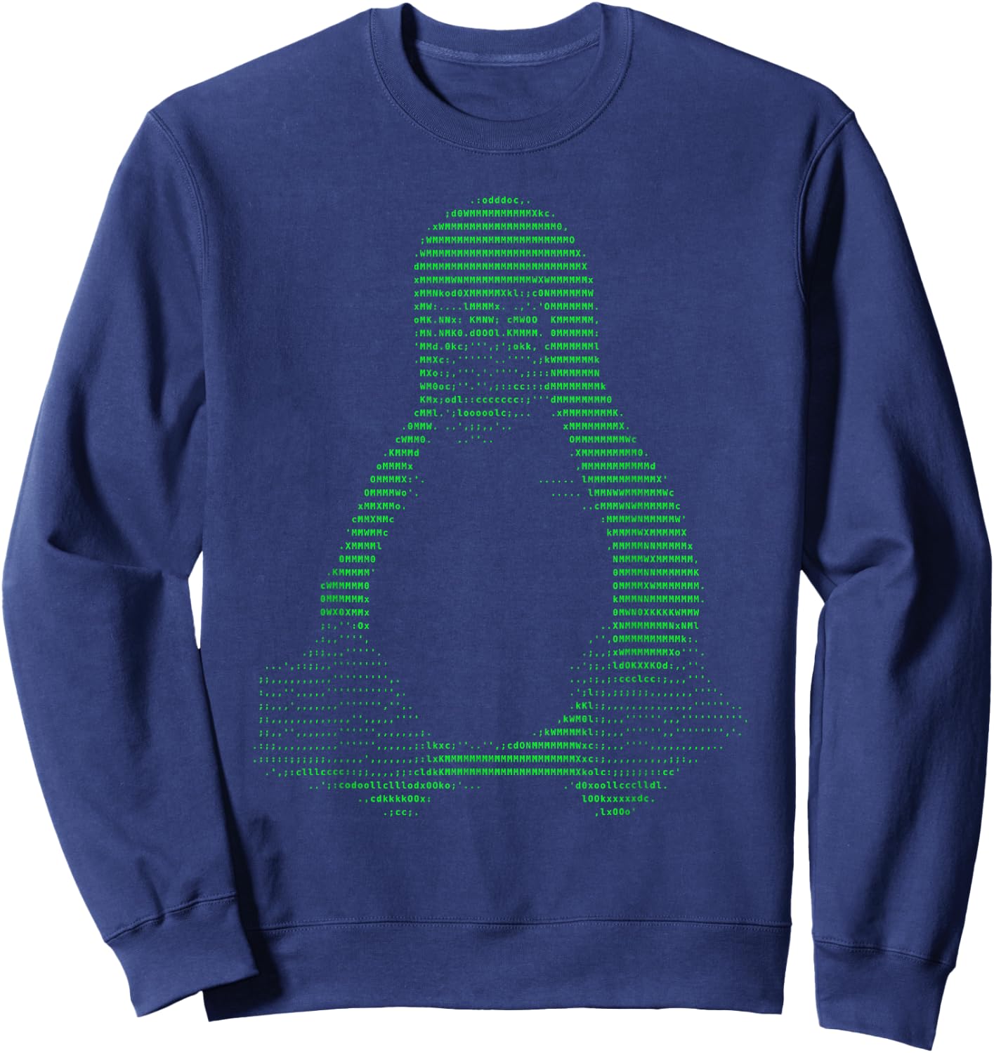 Tux Hacker Coder Sysadmin Printed Casual Design Sweatshirt - Sweatshirt | Navy