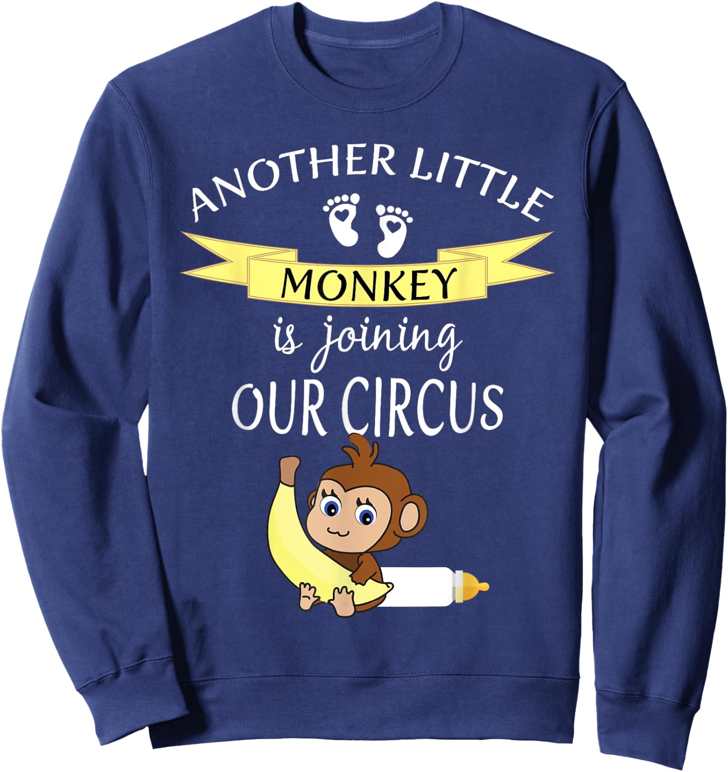 Another Baby Announcement Pregnancy 2 3 Second Child Reveal Sweatshirt - Sweatshirt | Navy