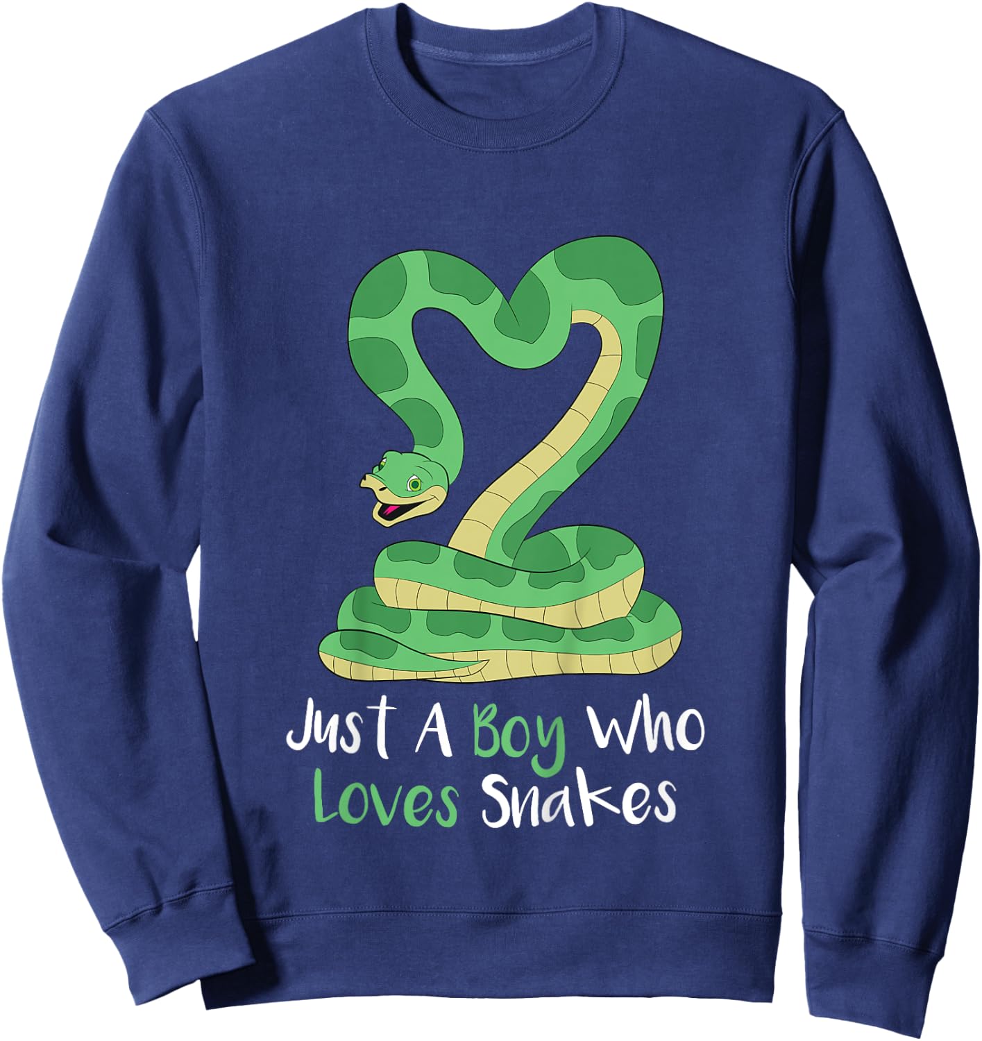 Kids Cute Snake | Gift Toddler Girls Boys | Boa Constrictor Sweatshirt - Sweatshirt | Navy