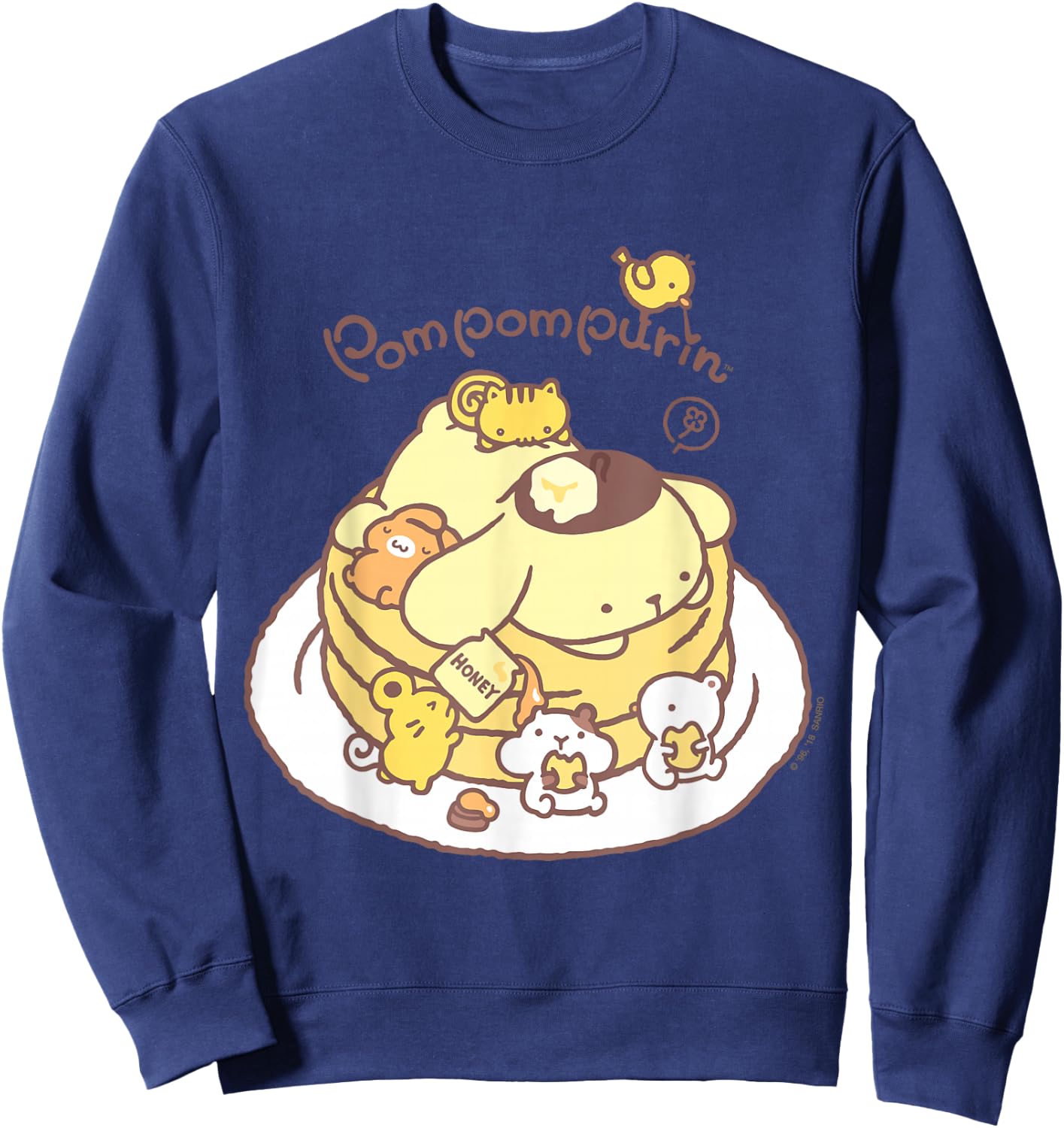Pompompurin Pancake Friends Shirt Sweatshirt - Sweatshirt | Navy