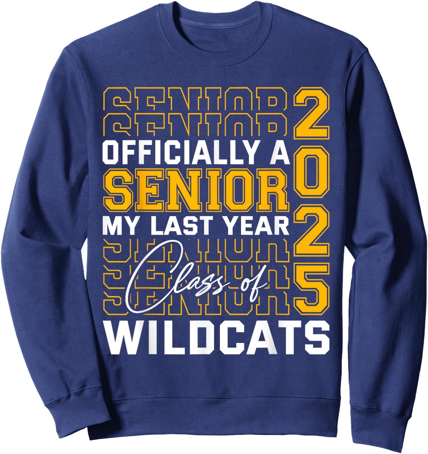 Dallastown Area Wildcats Officially a Senior Class of 2025 Sweatshirt - Sweatshirt | Navy