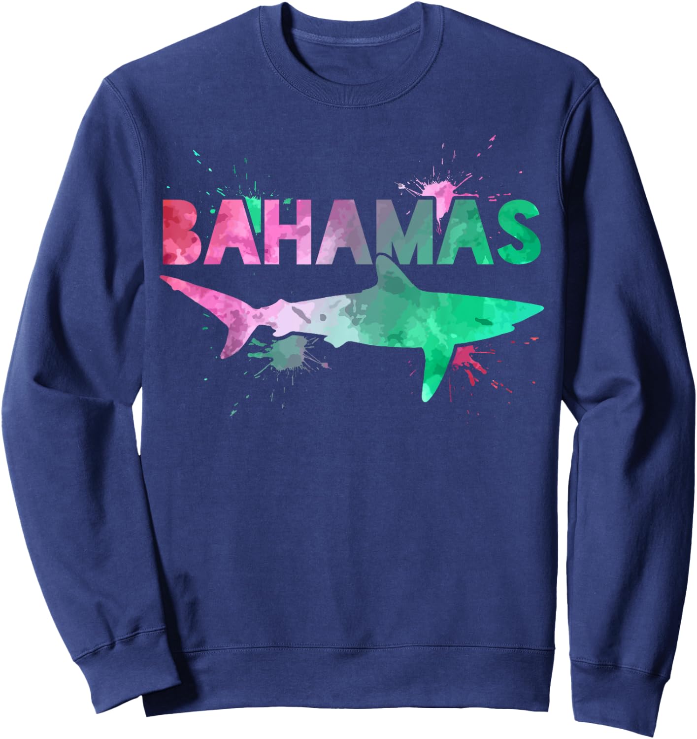 Bahamas Shark Diving Surfer Souvenir Gift Sweatshirt - Sweatshirt | Navy