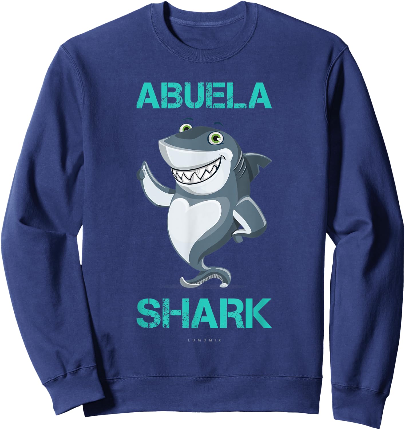 Abuela Shark Shirts: Funny Spanish Gift Sweatshirt - Sweatshirt | Navy