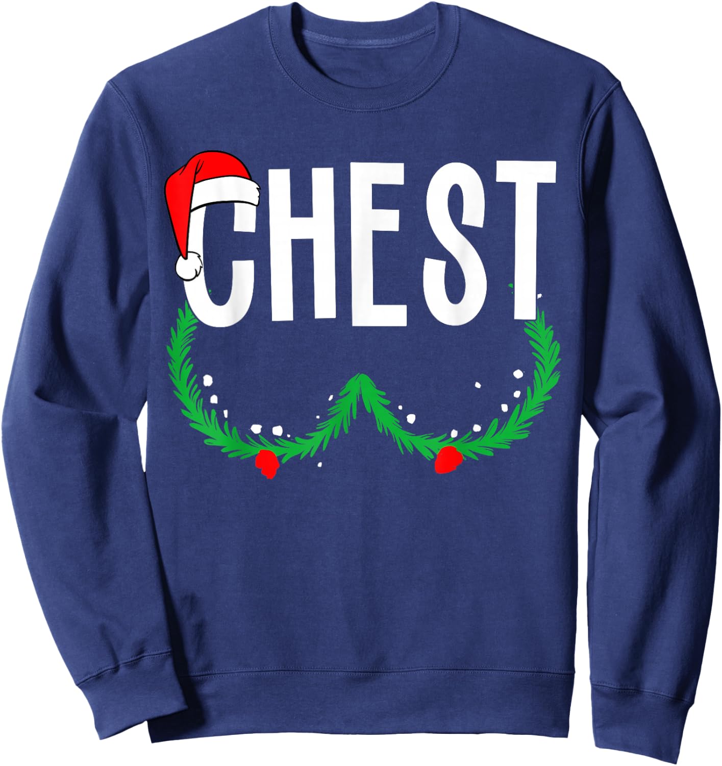 Chest Nuts Matching Chestnuts Funny Christmas Couples Chest Sweatshirt - Sweatshirt | Navy