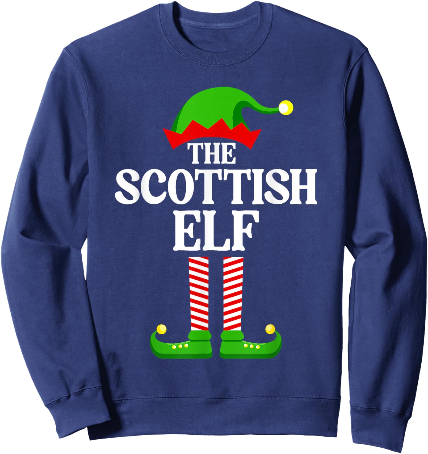 Scottish Elf Family Matching Group Funny Christmas Sweatshirt - Sweatshirt | Navy