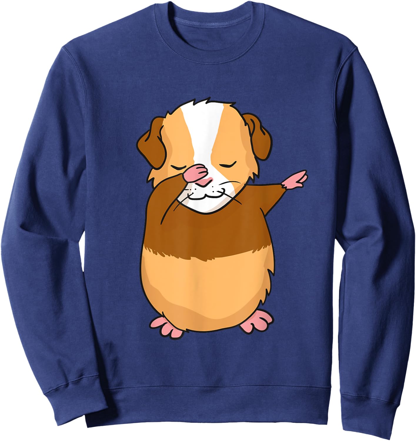 Dabbing Guinea Pig Funny Dab Gift Sweatshirt - Sweatshirt | Navy