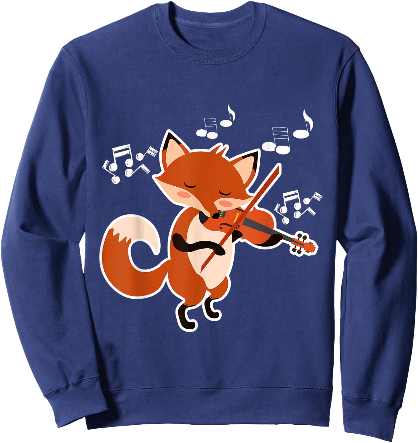 Fox Playing Violin Shirt Sweatshirt - Sweatshirt | Navy