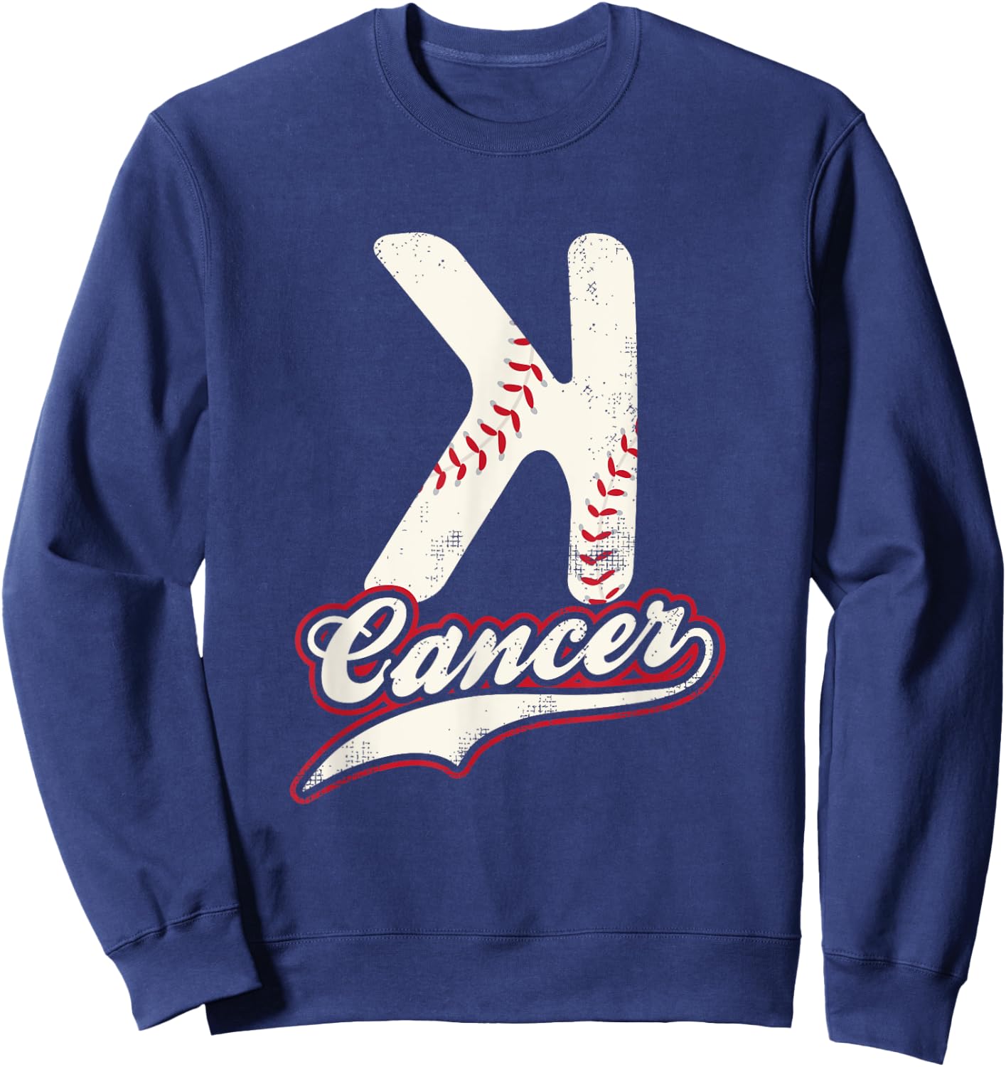 StriKe Out Cancer Trendy Baseball Shirt To Support Sweatshirt - Sweatshirt | Navy