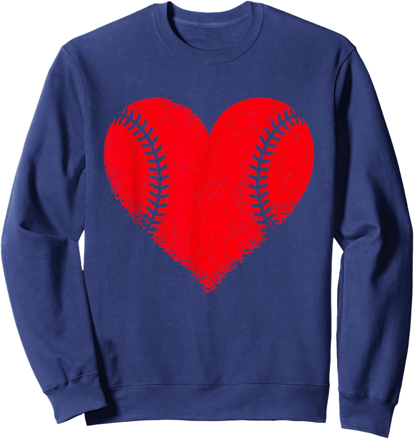 Valentines Day Baseball Heart Sport Boys Teens Girls kids Sweatshirt - Sweatshirt | Navy