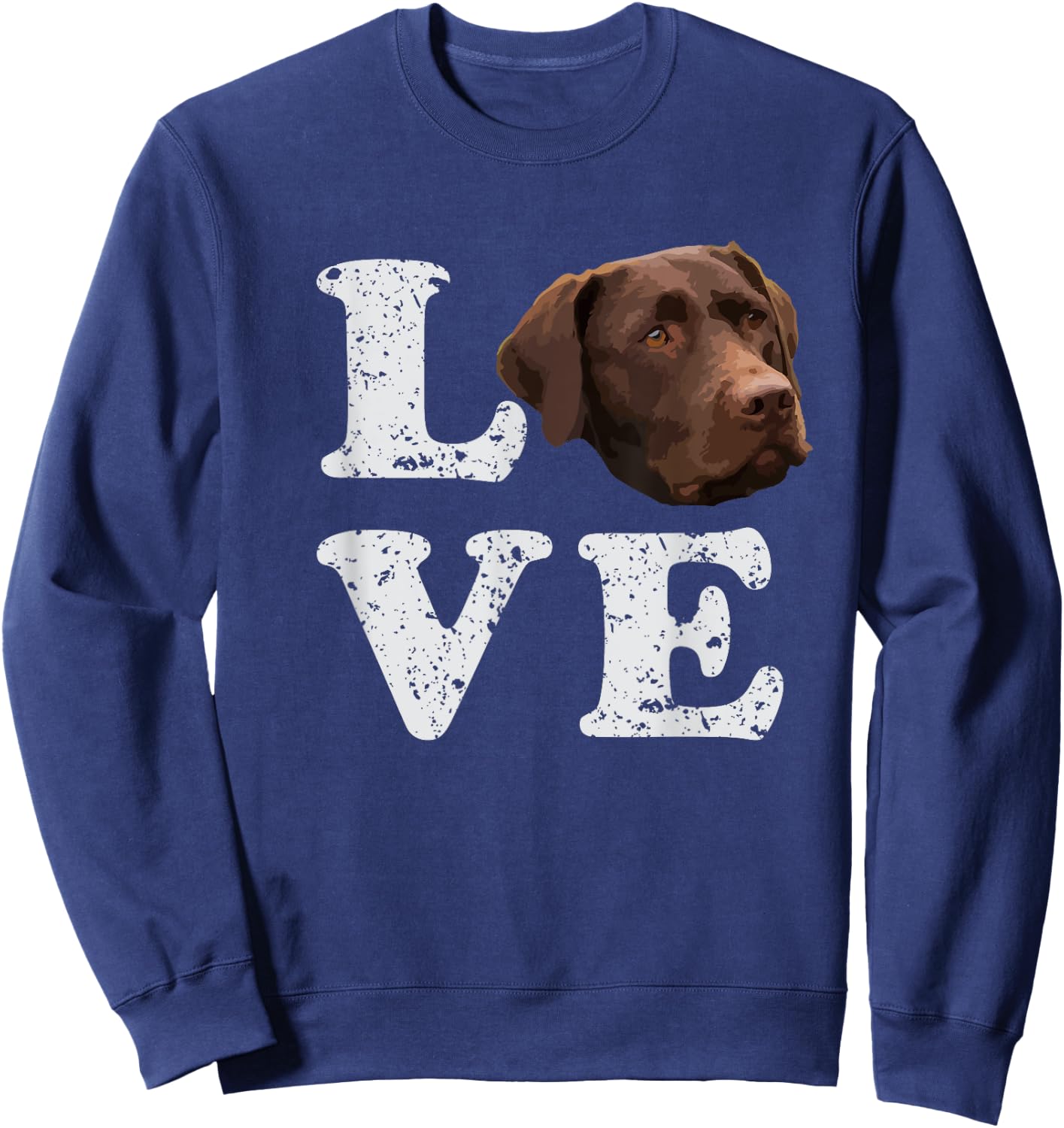 I Love My Chocolate Lab | Labrador Retriever Dog Women Girls Kids Sweatshirt - Sweatshirt | Navy