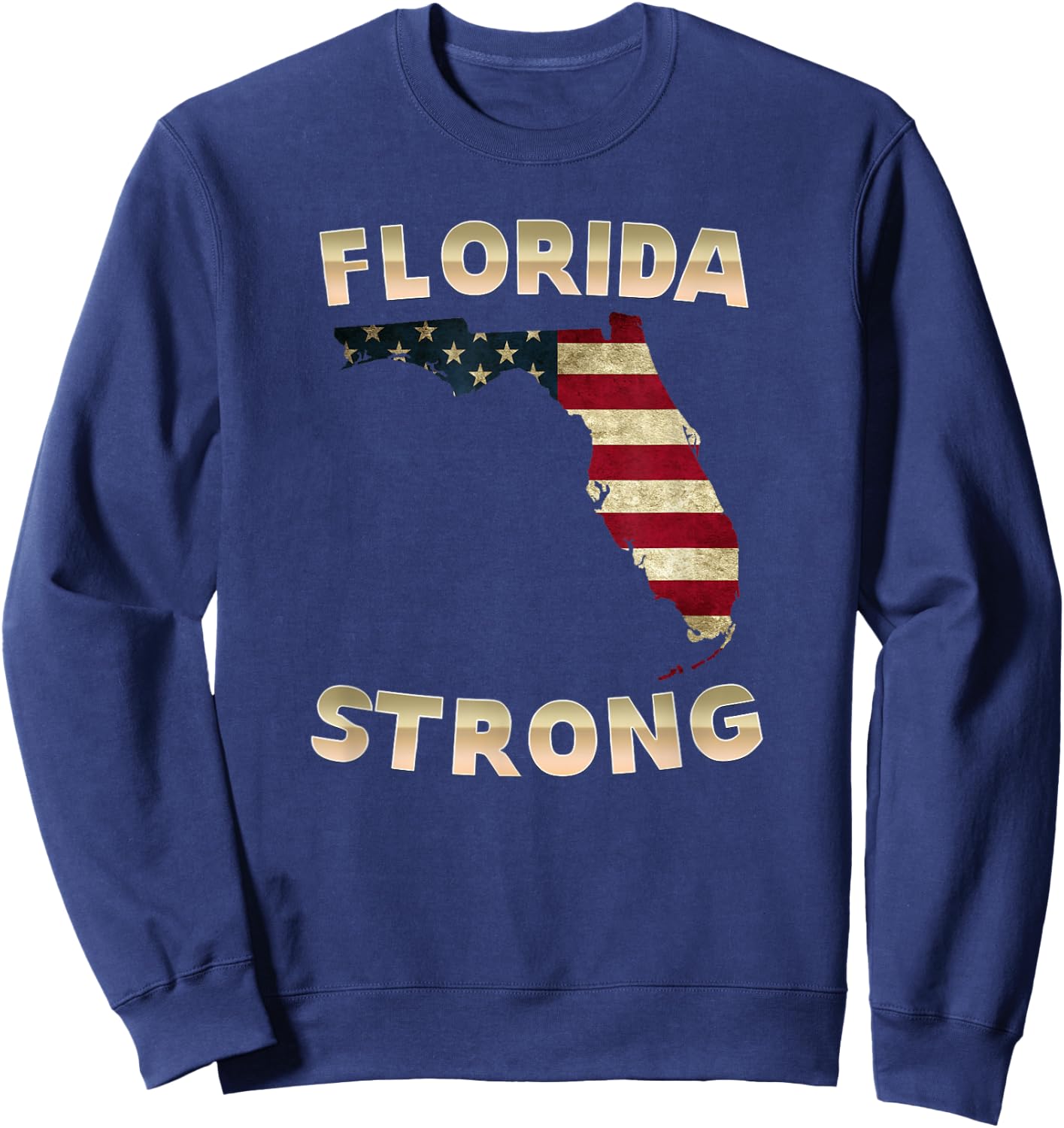 Florida Strong American Flag Cool FL Flags Women Sweatshirt - Sweatshirt | Navy