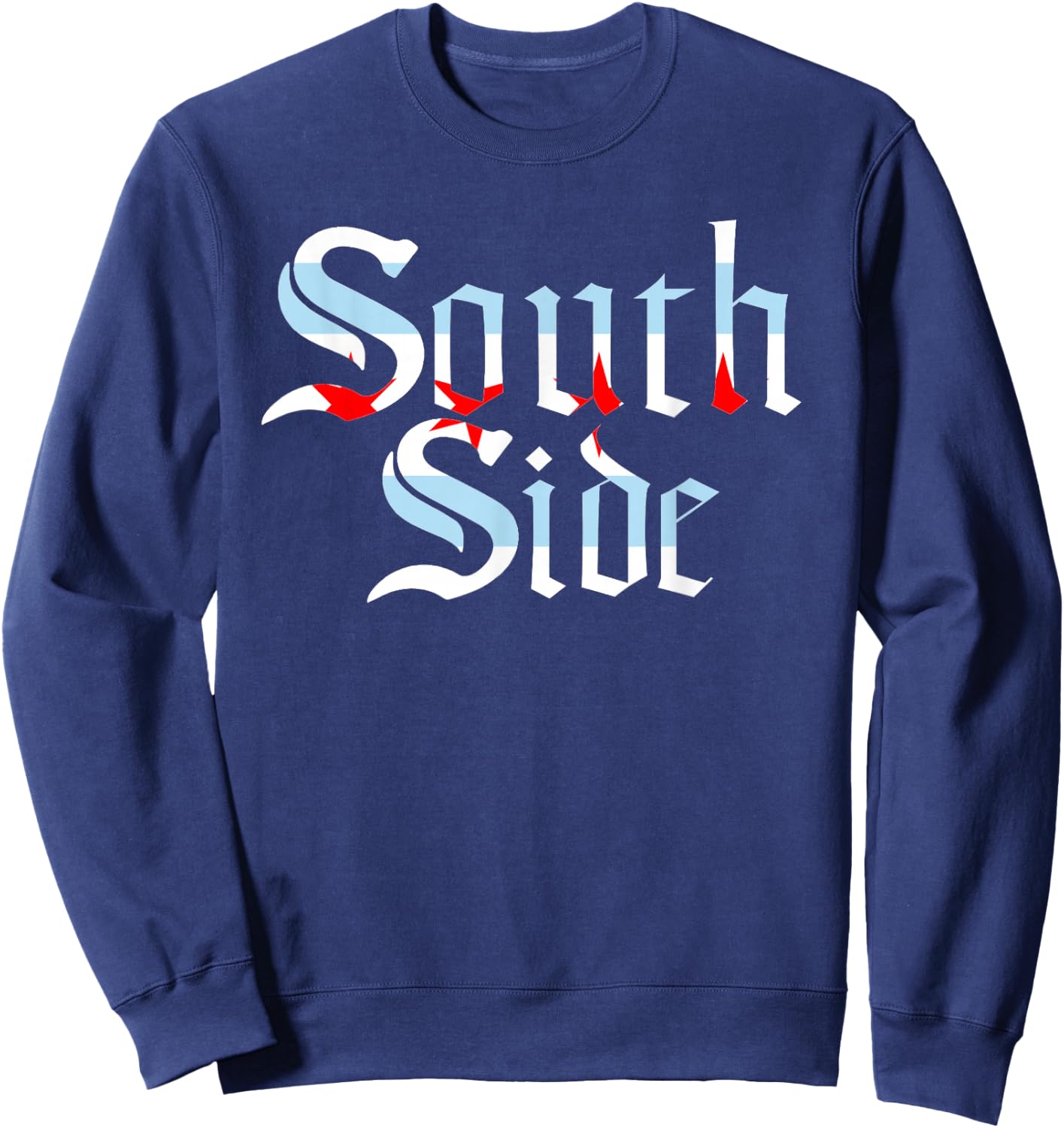 SOUTH SIDE Chicago Flag Local City Sweatshirt - Sweatshirt | Navy