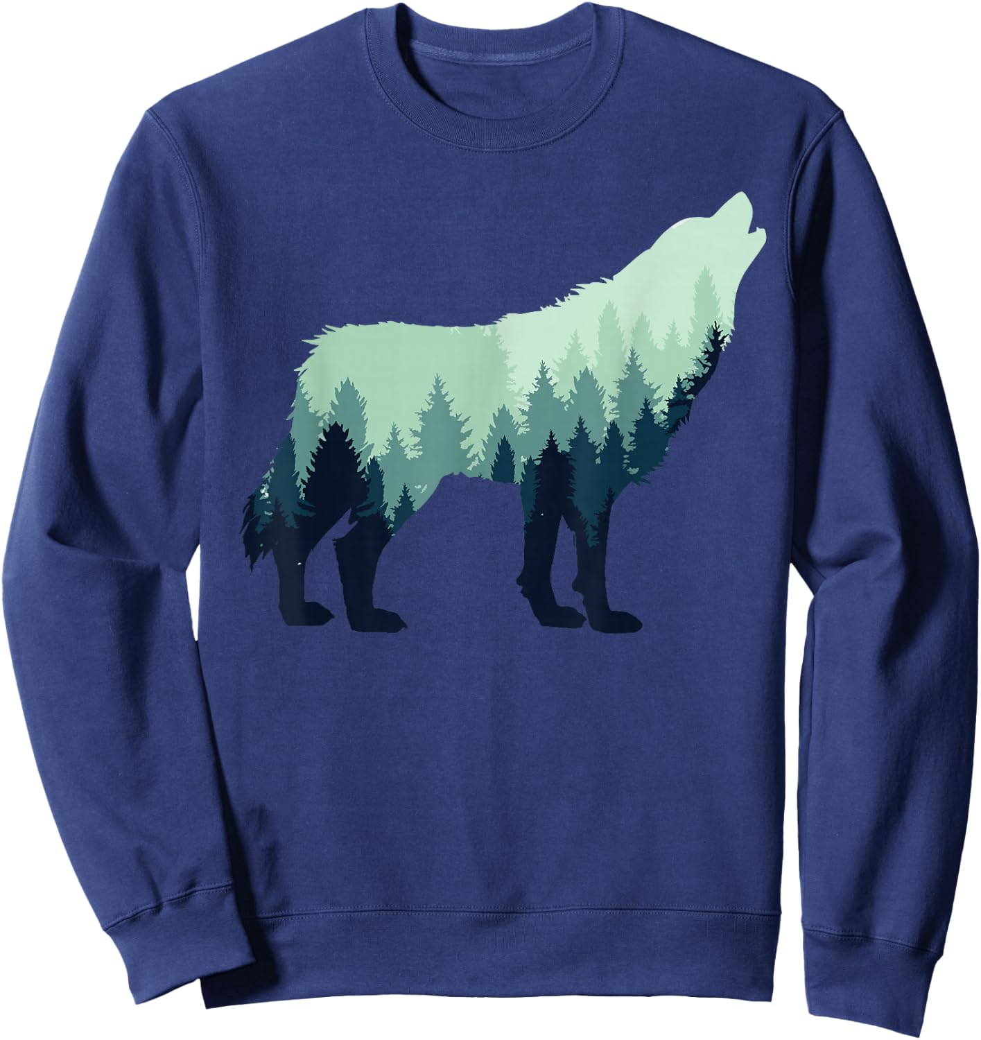 Wolf Nature Outdoor Forest Camping Hiking Gift Sweatshirt - Sweatshirt | Navy