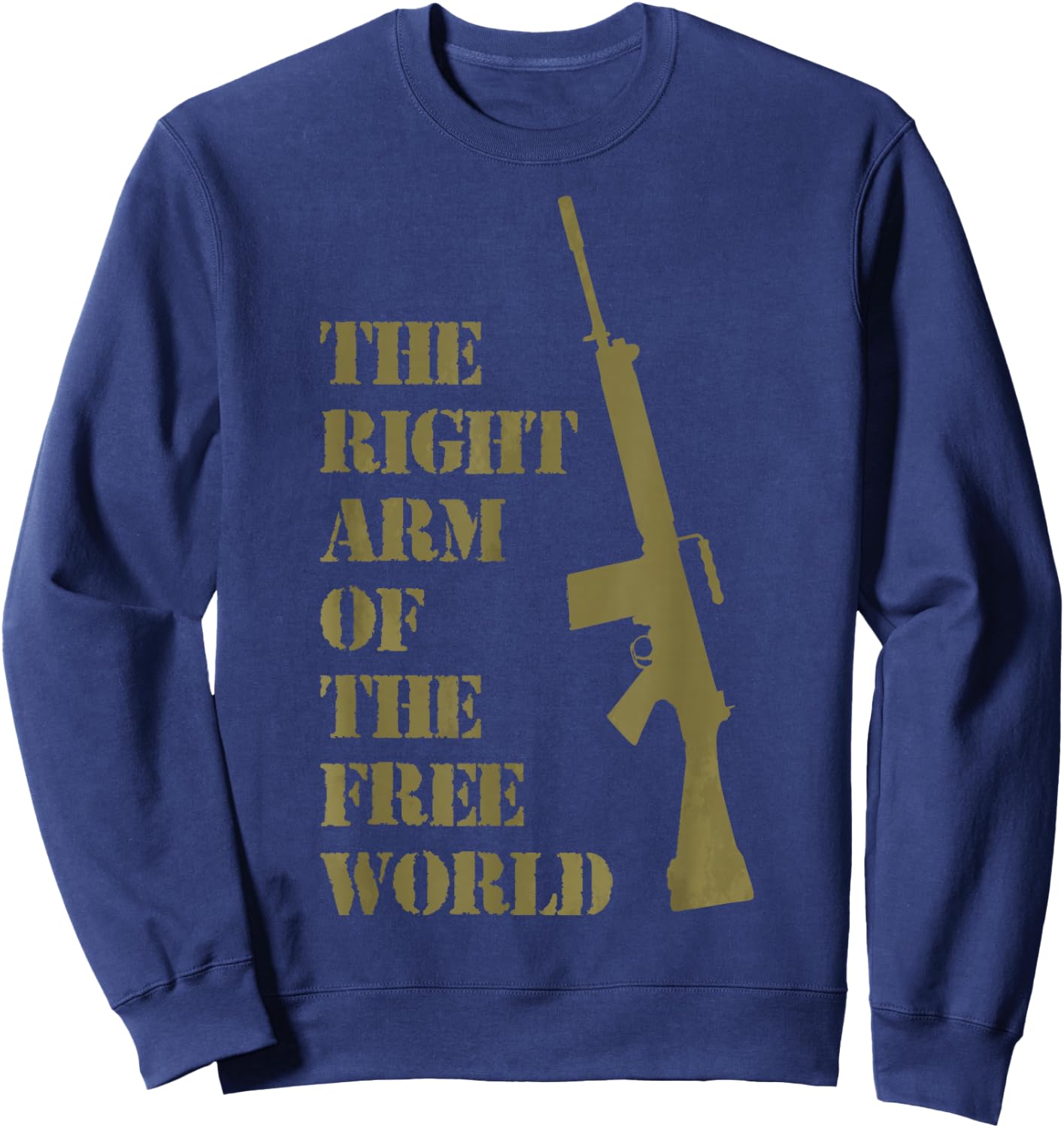 FN FAL fan t shirt 7.62 mm The right arm of the free world Sweatshirt - Sweatshirt | Navy