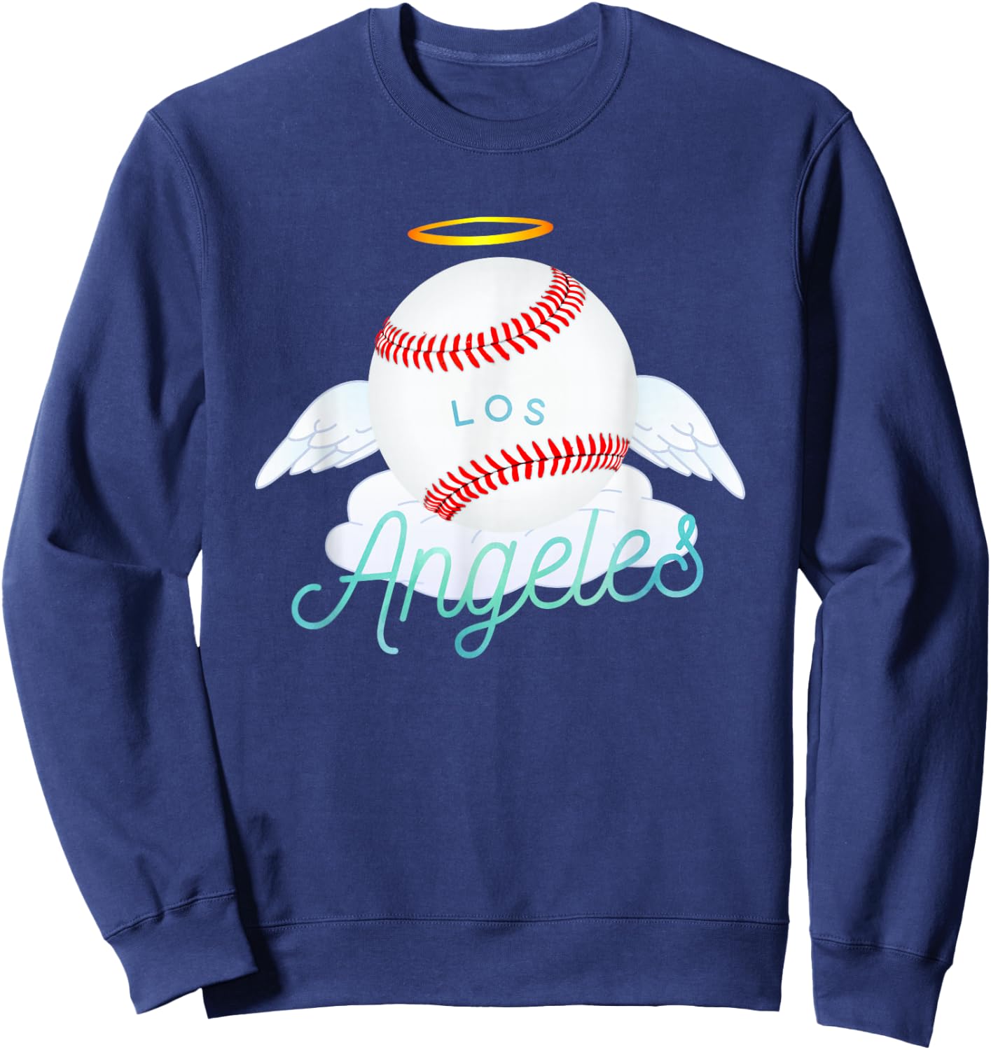 Los Angeles Angel Ball Cool Baseball Team Design Sweatshirt - Sweatshirt | Navy