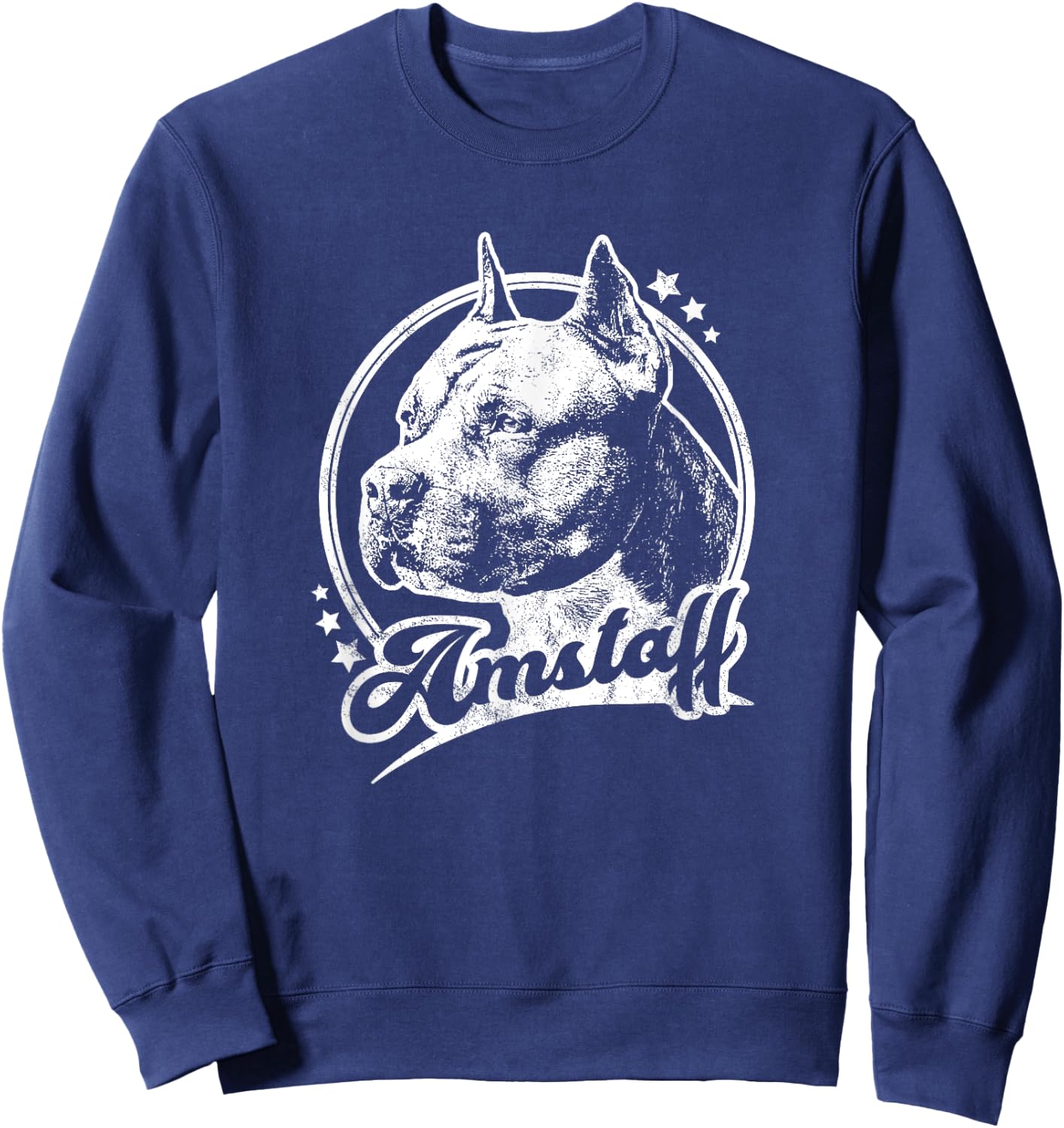 Amstaff Dog Retro Style Sweatshirt - Sweatshirt | Navy