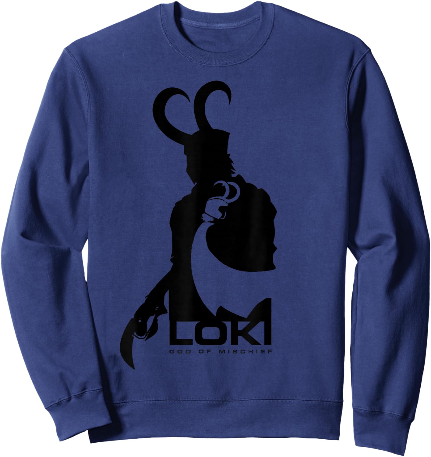 Marvel Loki Silhouette and Shadow Graphic Sweatshirt - Sweatshirt | Navy
