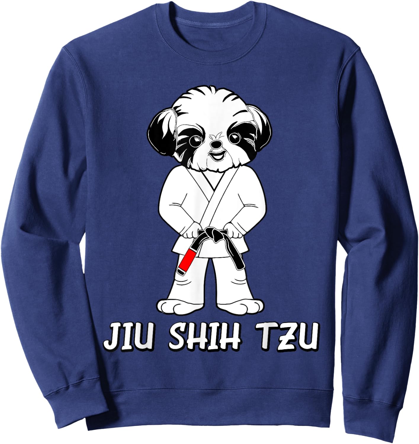 Jiu Jitsu BJJ Shih Tzu Martial Arts Practitioner Sweatshirt - Sweatshirt | Navy