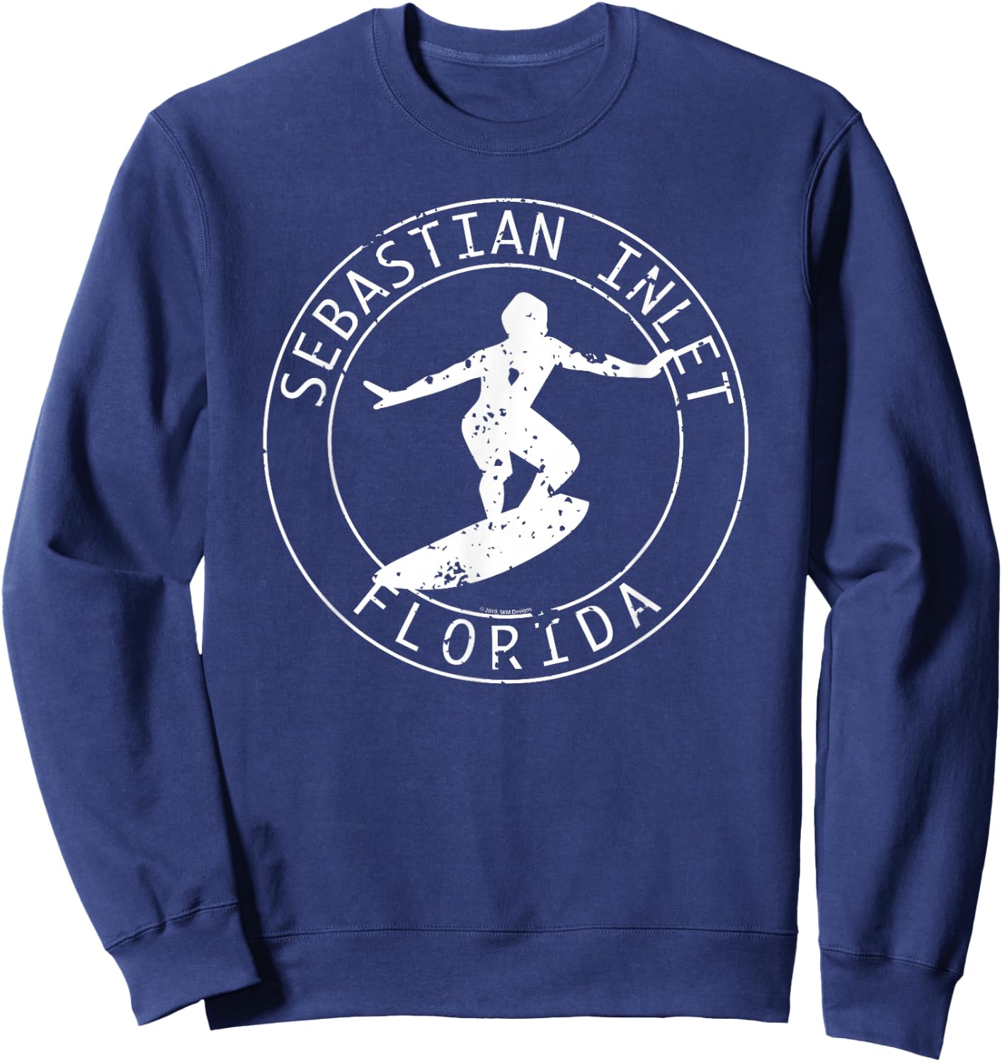 Sebastian Inlet Florida Vintage Surfer Sweatshirt - Sweatshirt | Navy
