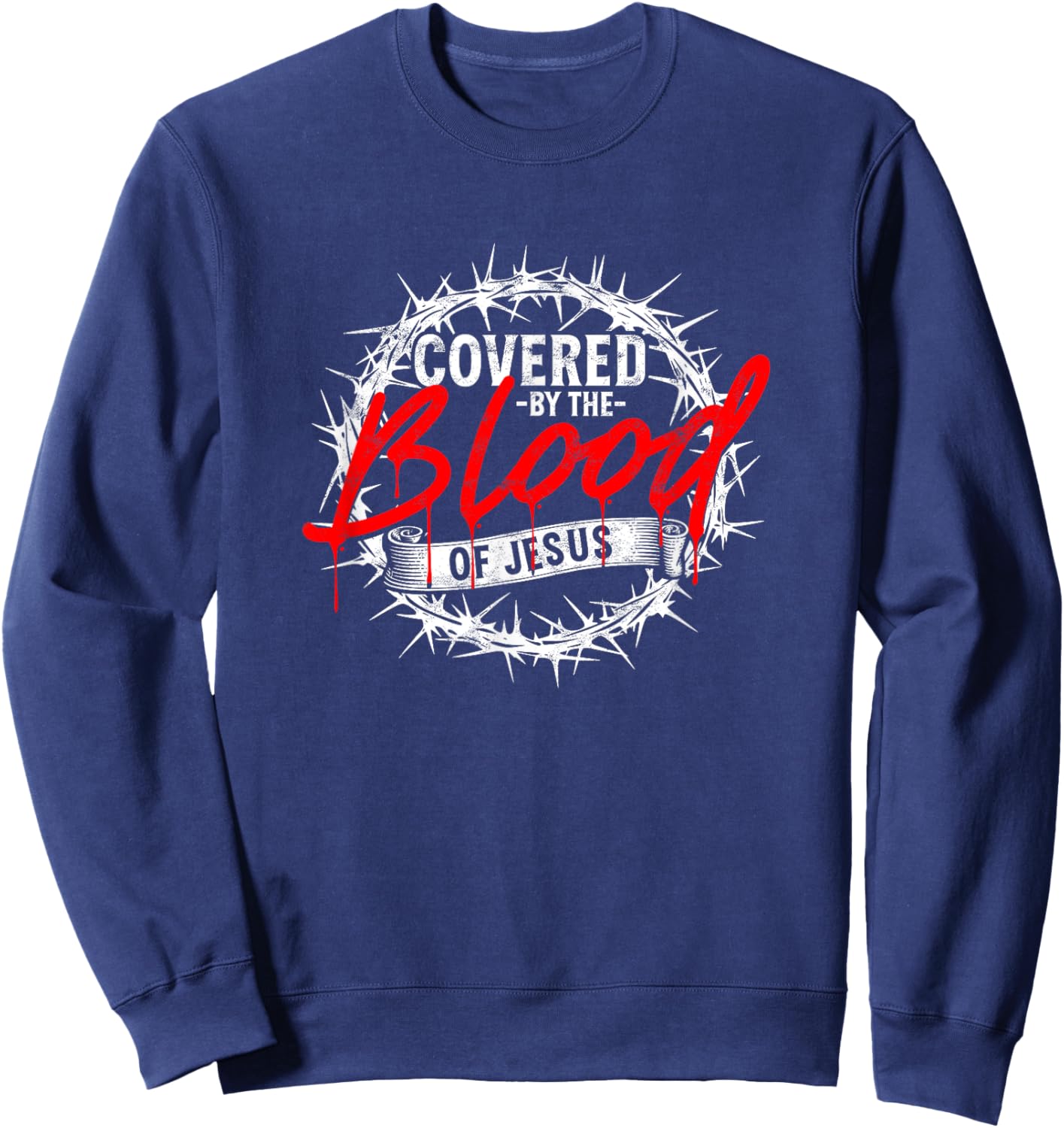 of Jesus Protection Sweatshirt - Sweatshirt | Navy