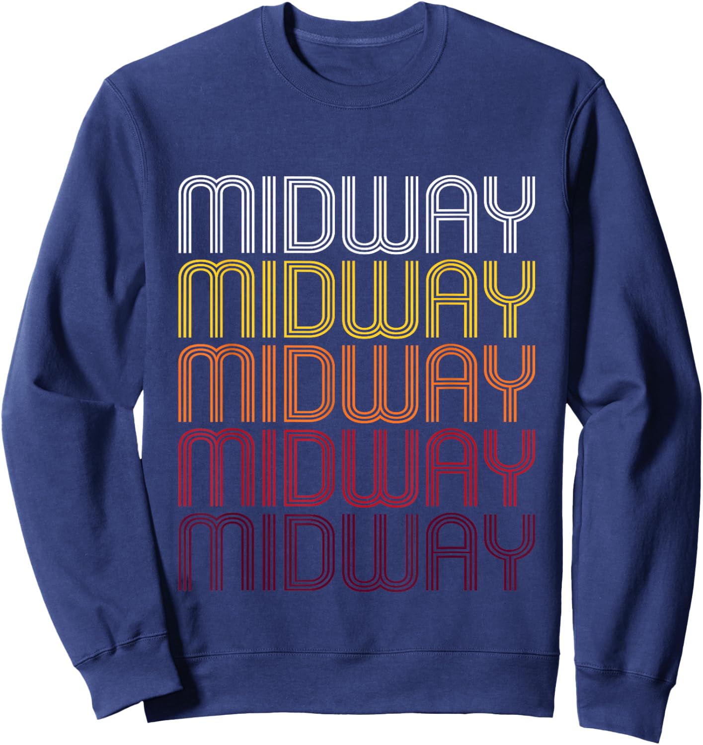 Midway, UT | Vintage Style Utah Sweatshirt - Sweatshirt | Navy