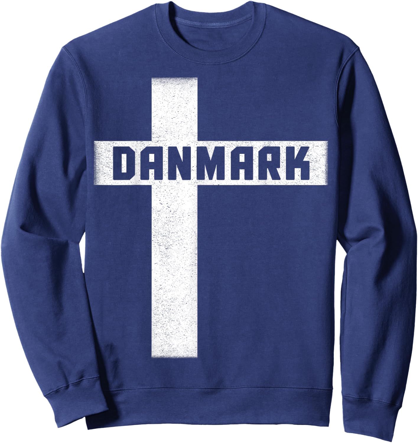 Danmark Flag Cross Design for Danish Pride Denmark Heritage Sweatshirt - Sweatshirt | Navy