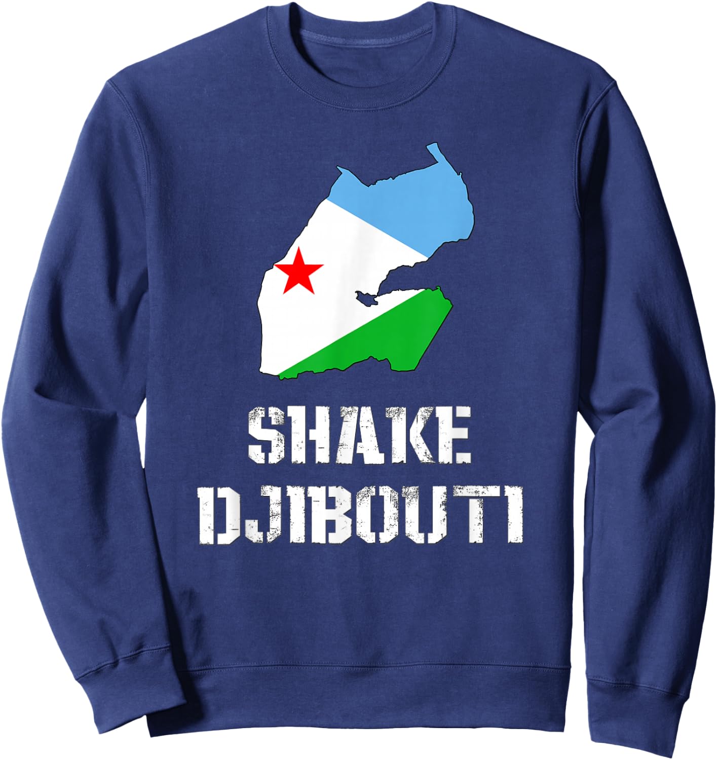 Funny SHAKE DJIBOUTI Sweatshirt - Sweatshirt | Navy